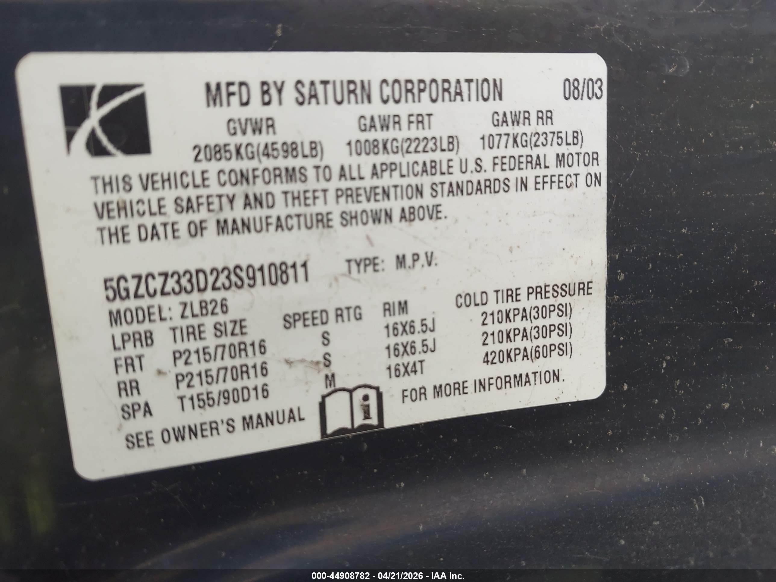 SATURN VUE image 9