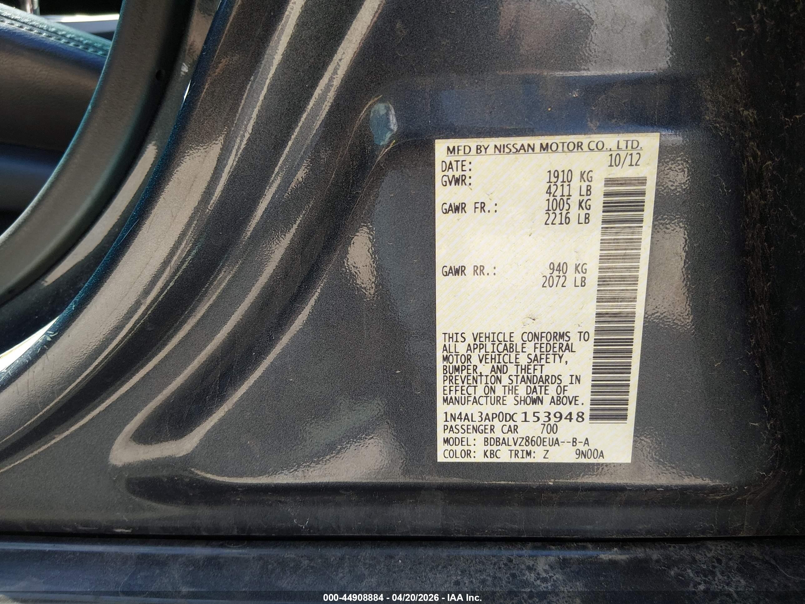 NISSAN ALTIMA image 9