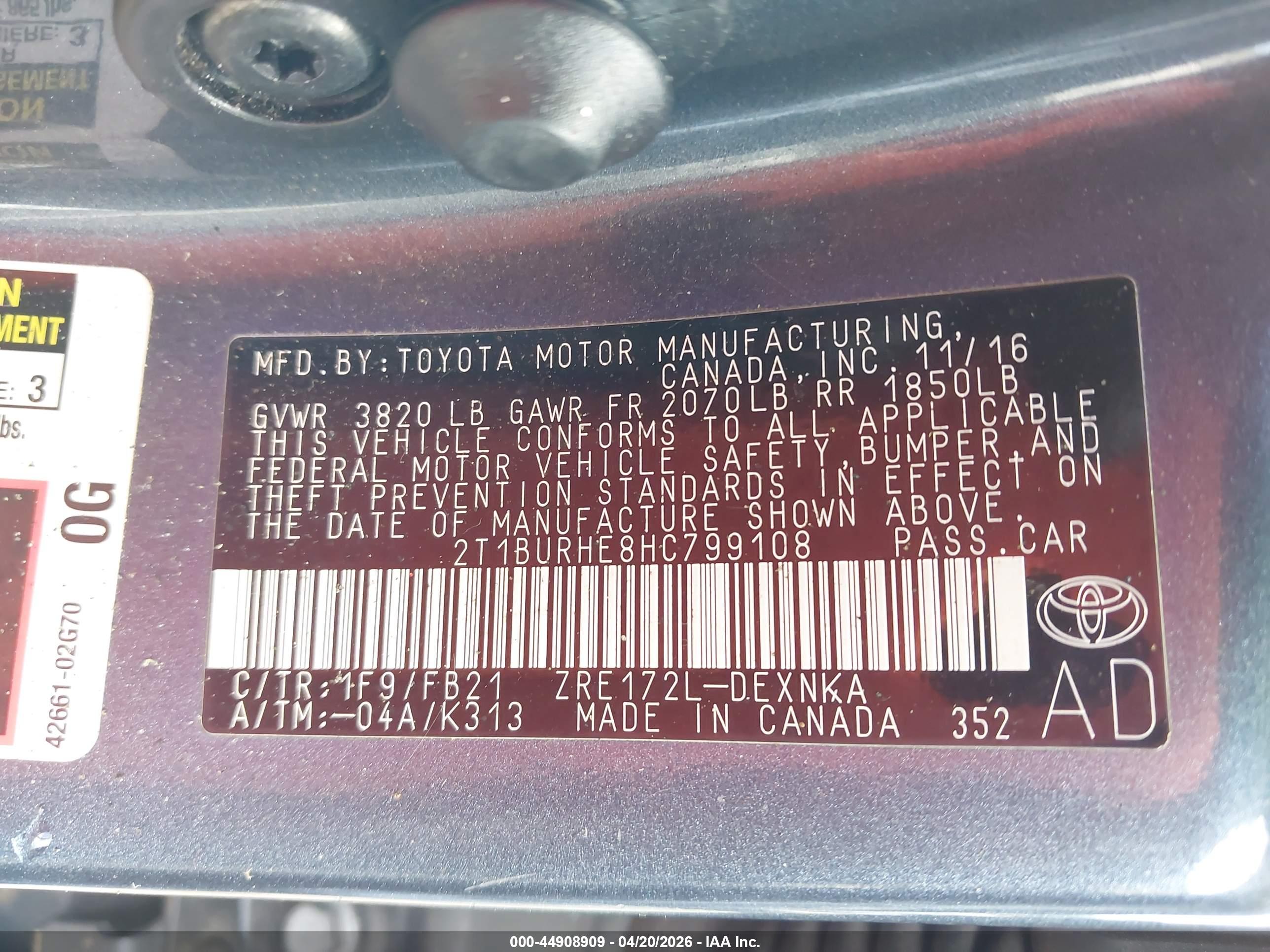 TOYOTA COROLLA image 9