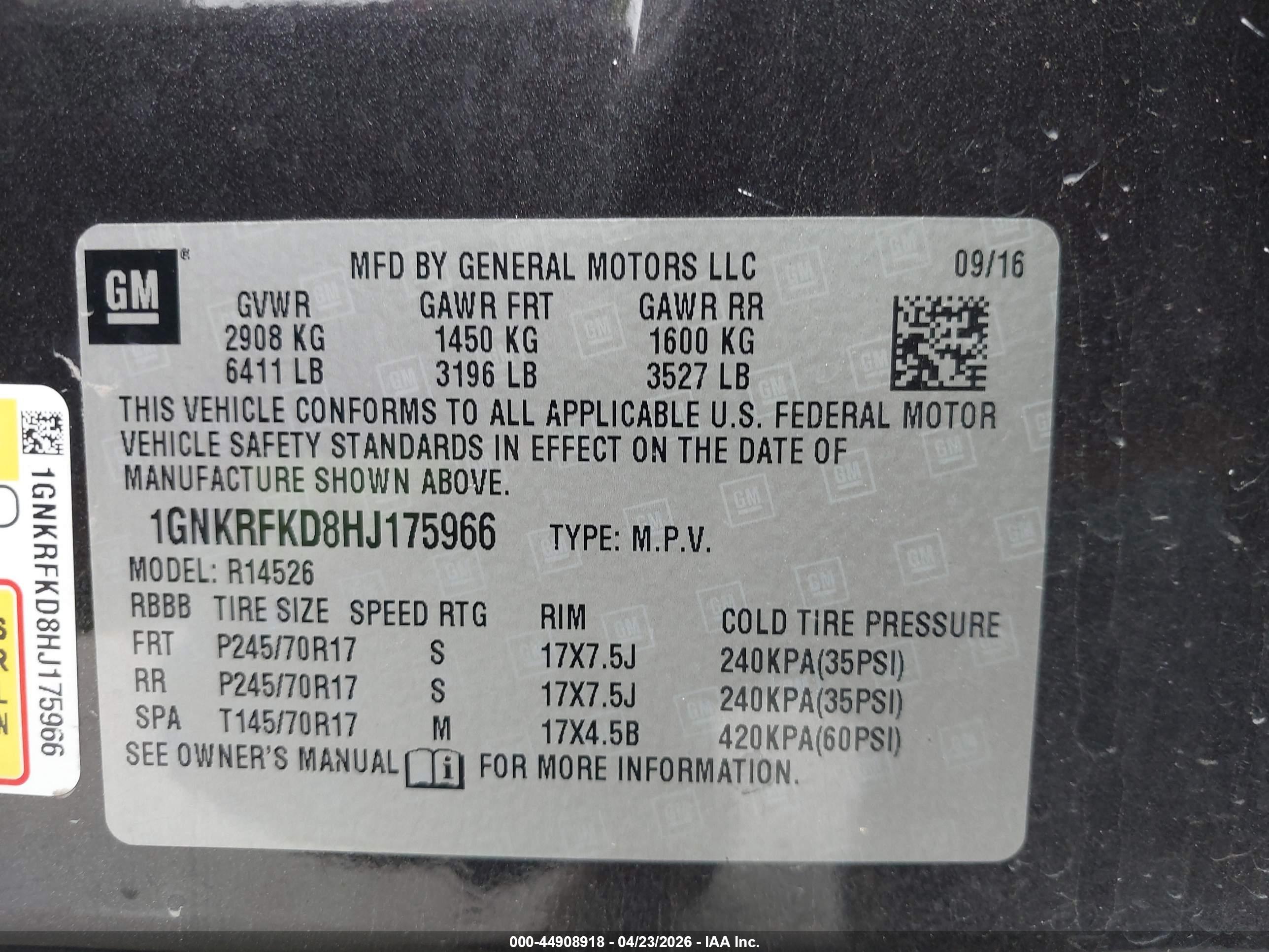 CHEVROLET TRAVERSE image 9