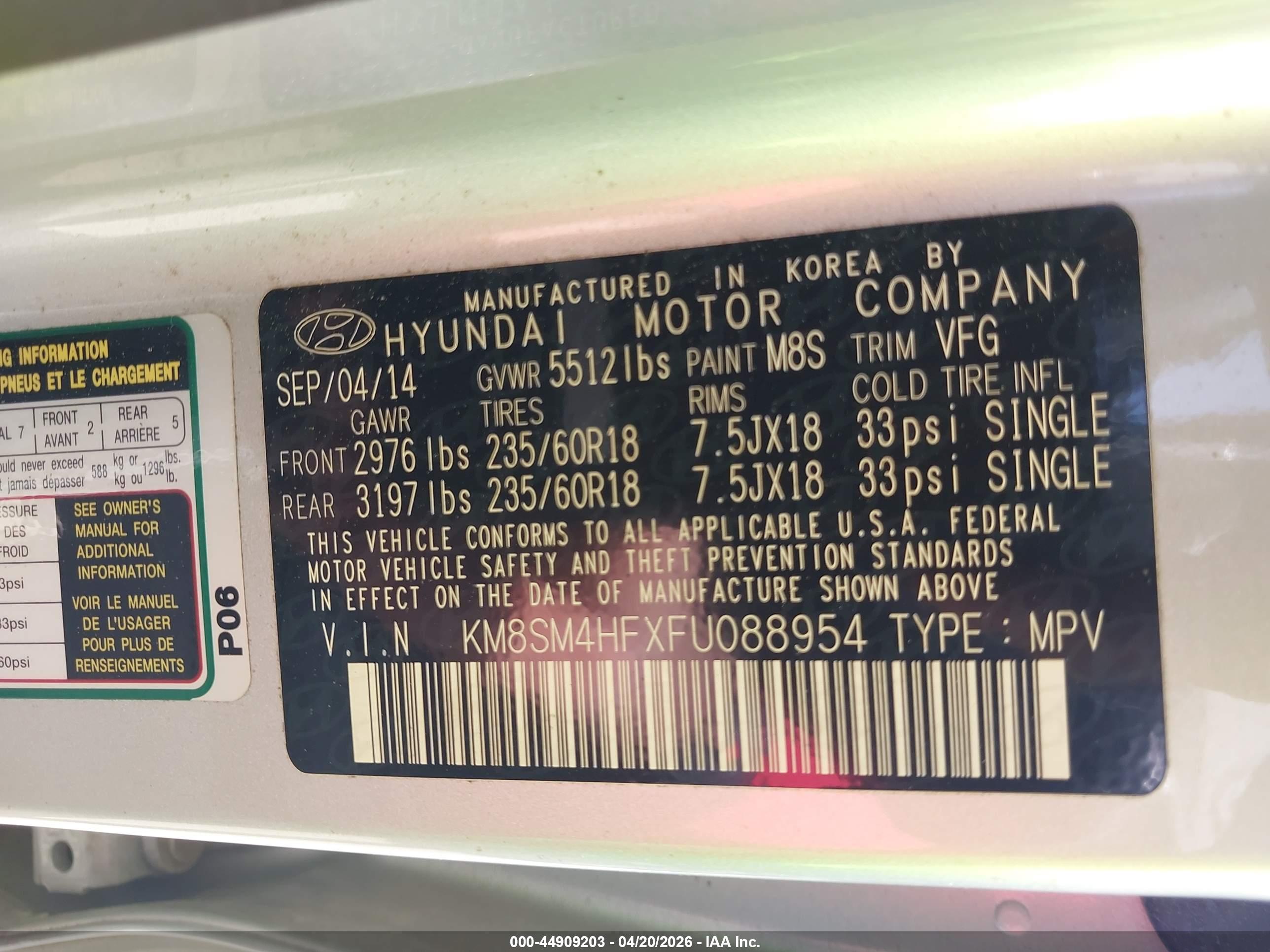 HYUNDAI SANTA image 9