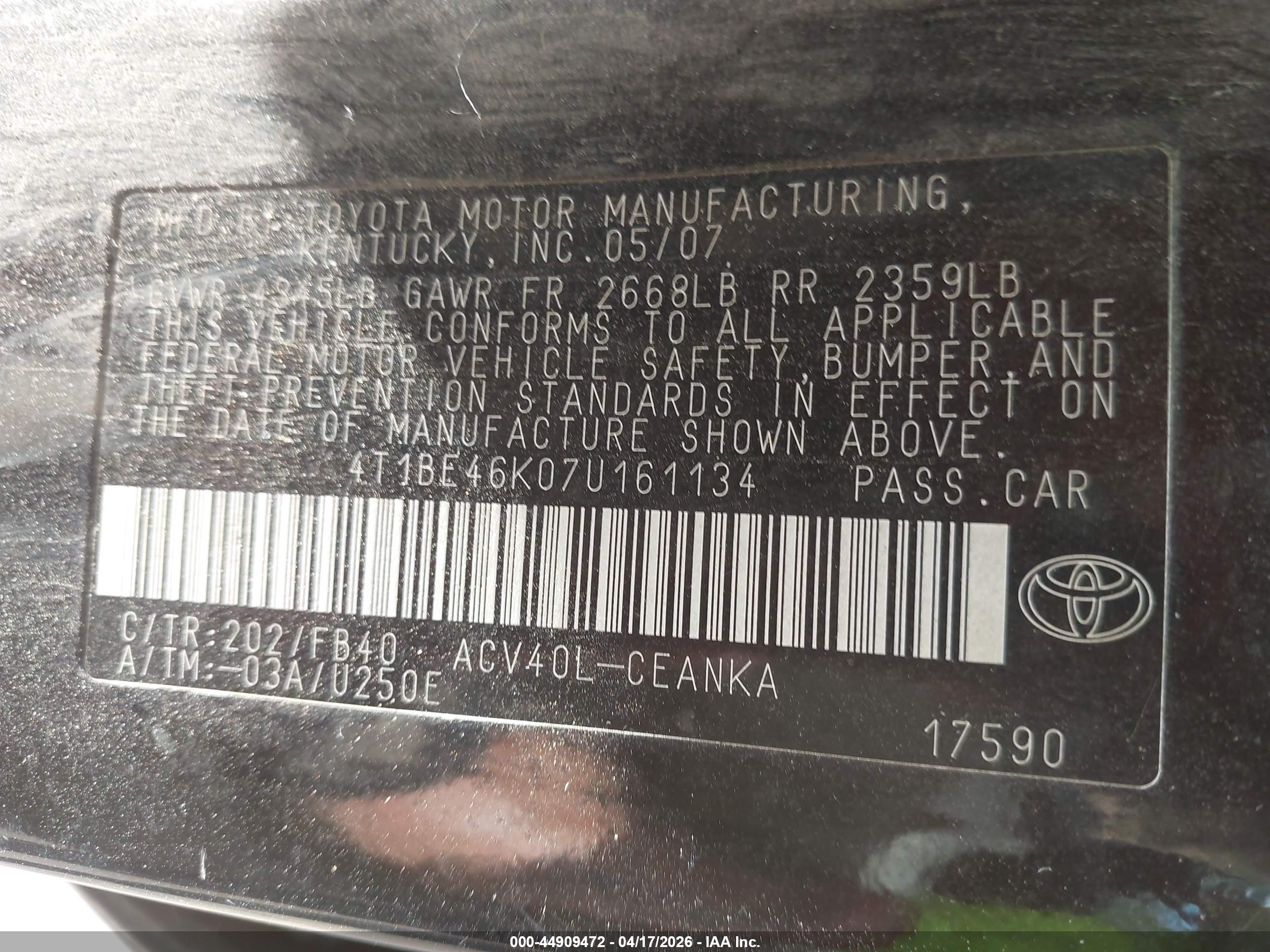TOYOTA CAMRY image 9