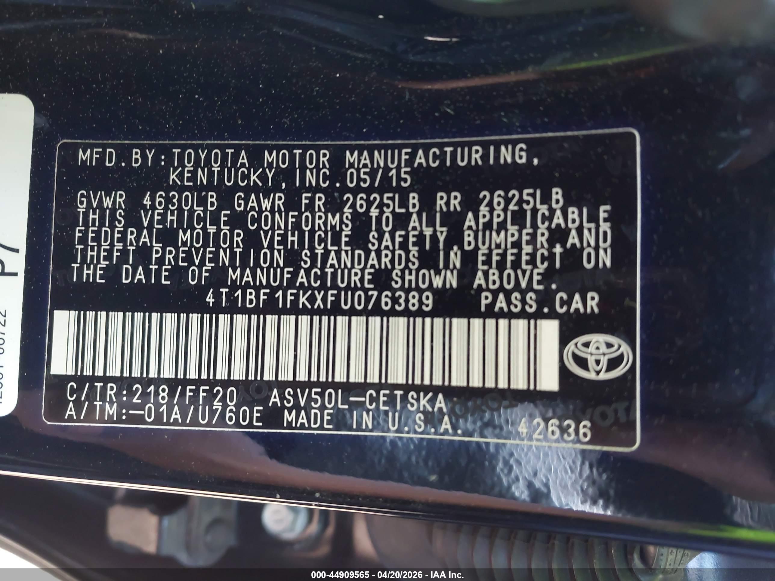TOYOTA CAMRY image 9
