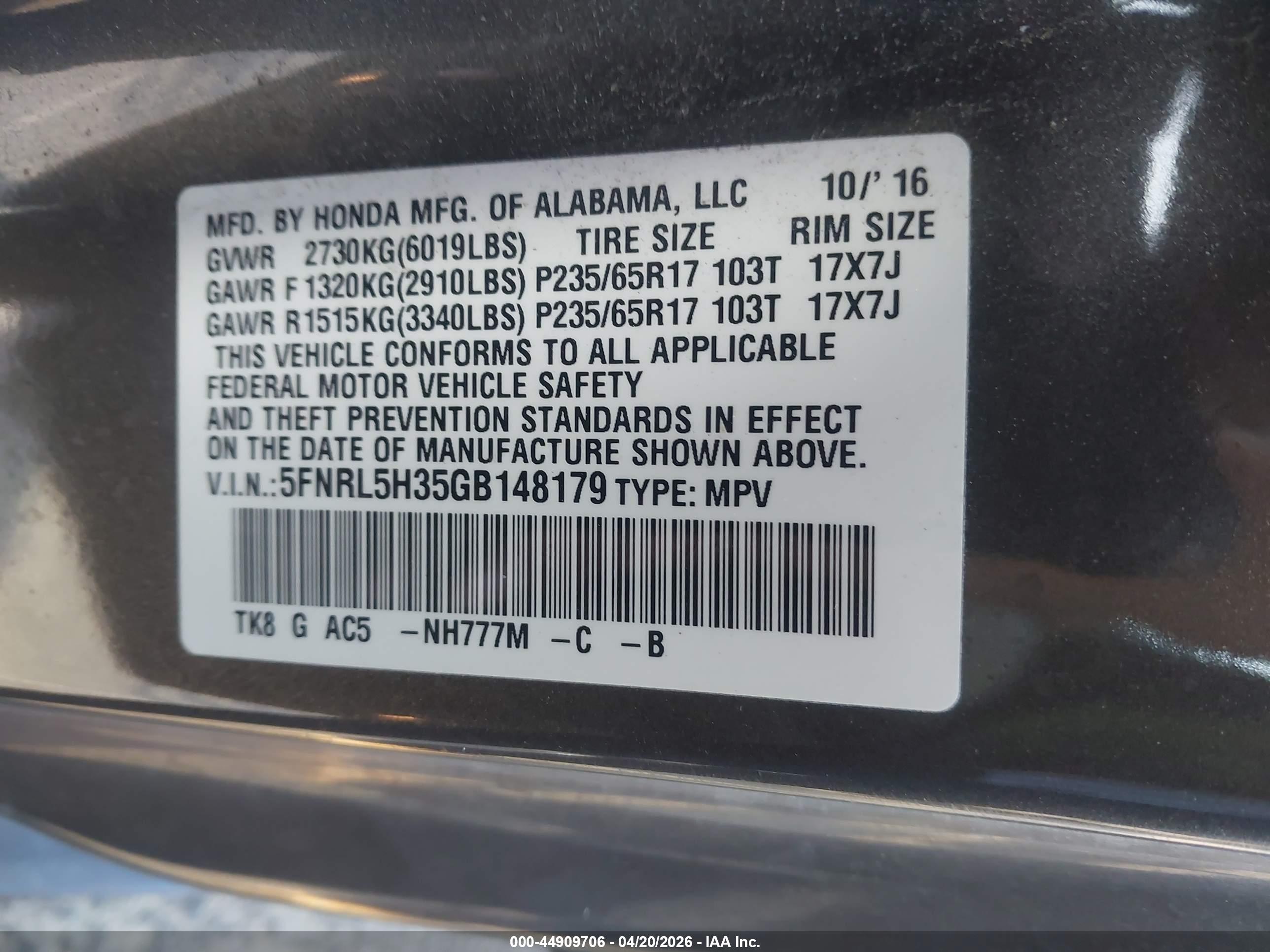 HONDA ODYSSEY image 9