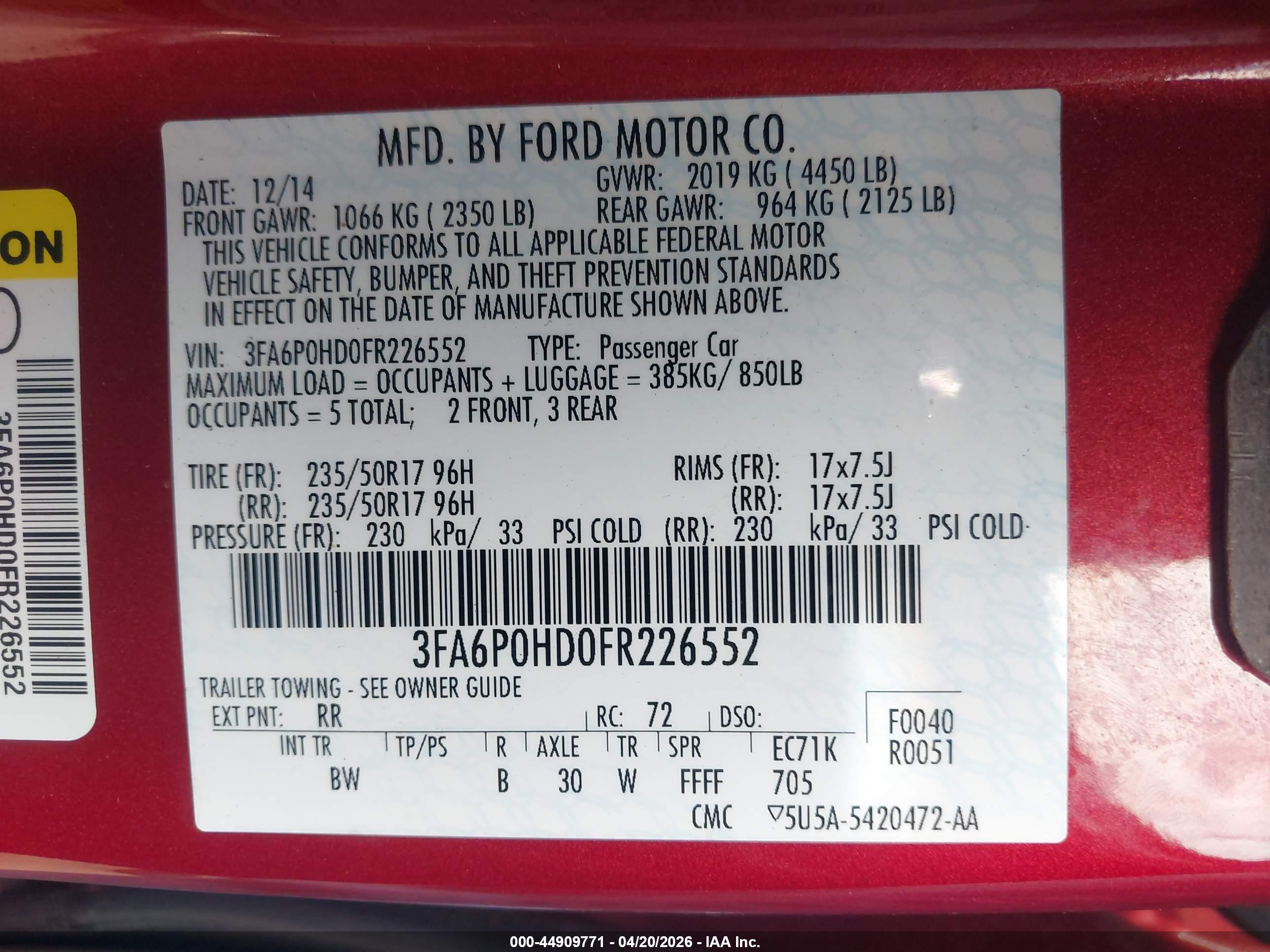 FORD FUSION image 9