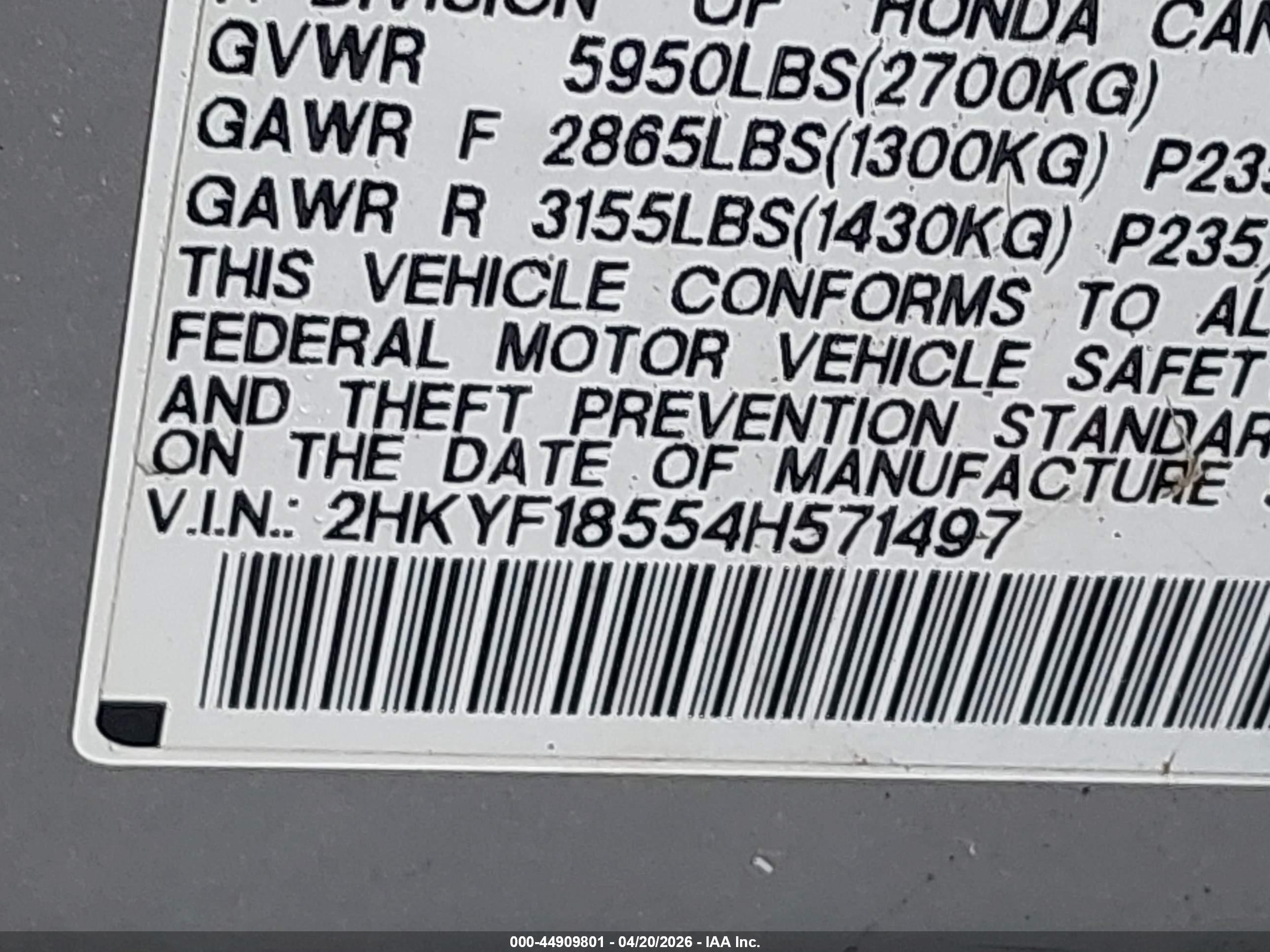 HONDA PILOT image 9