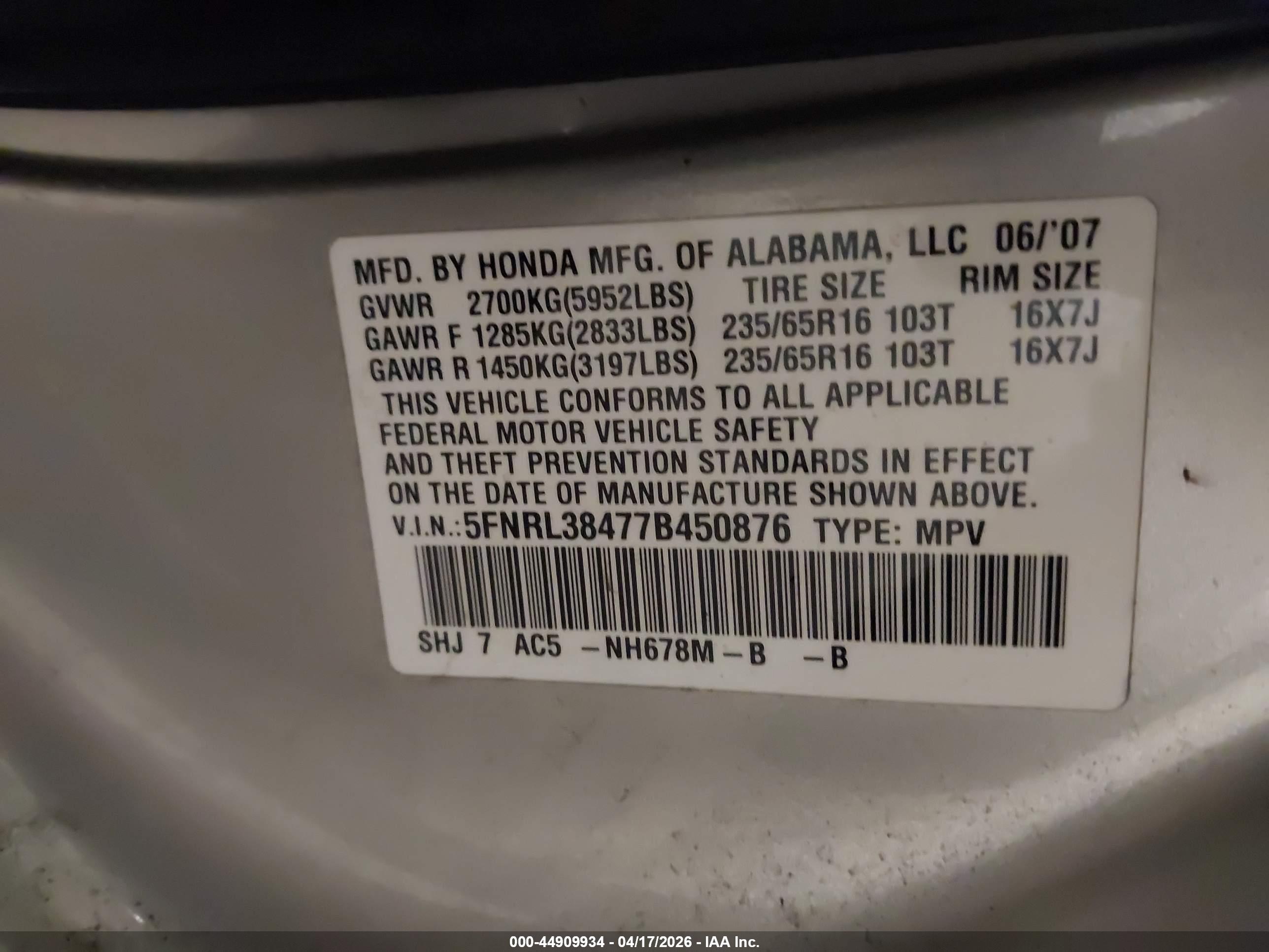 HONDA ODYSSEY image 9