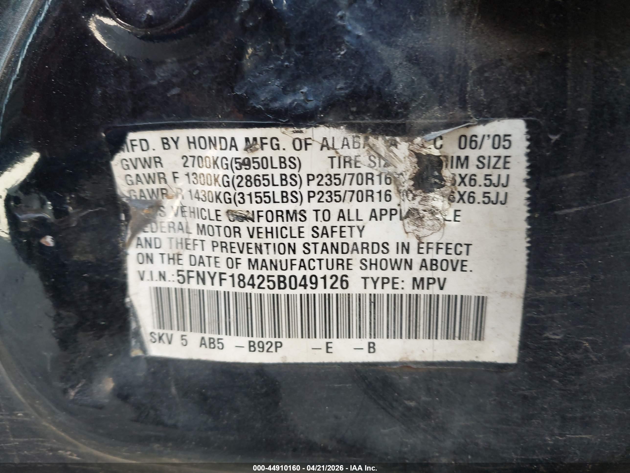 HONDA PILOT image 9