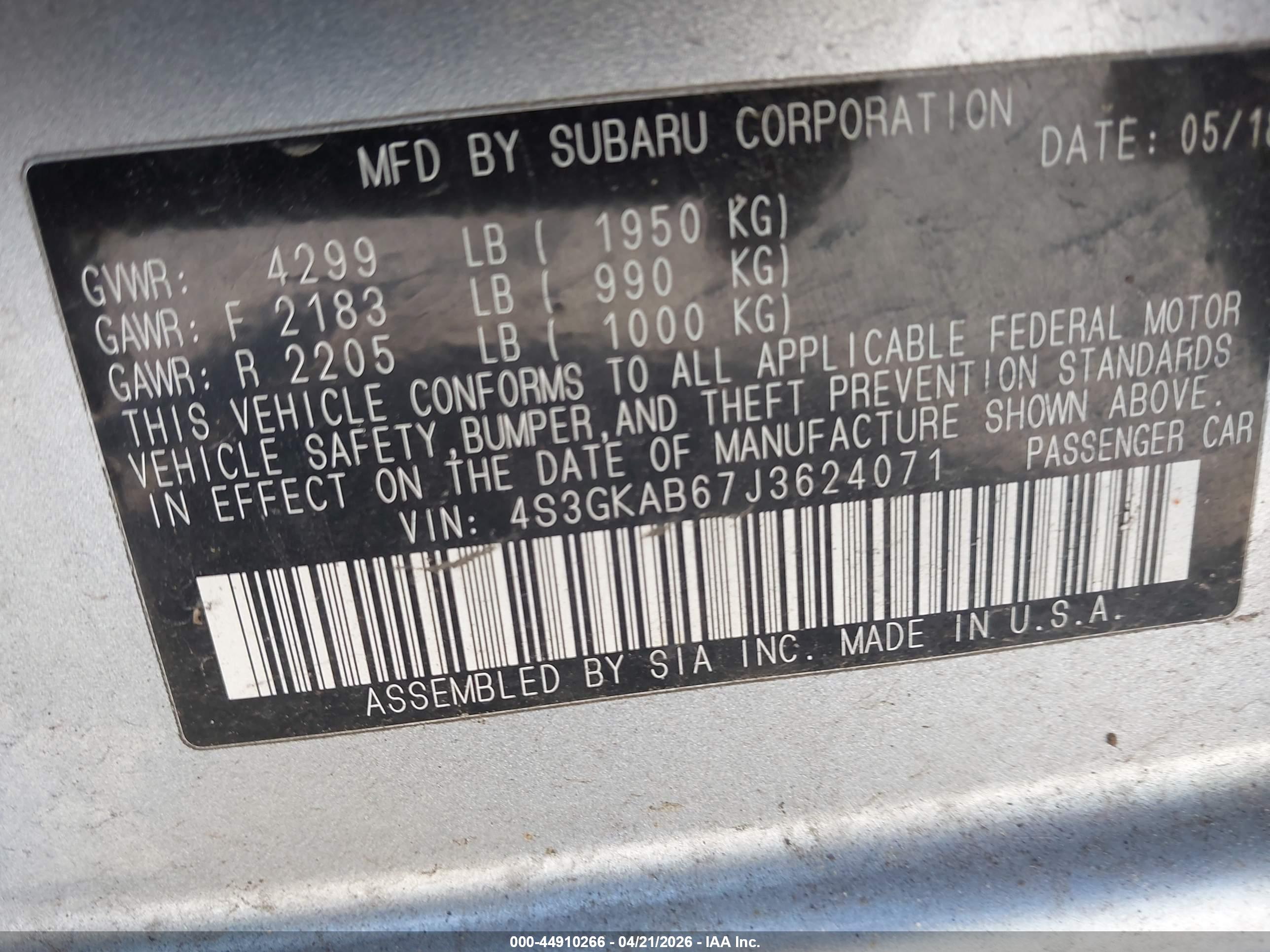 SUBARU IMPREZA image 9