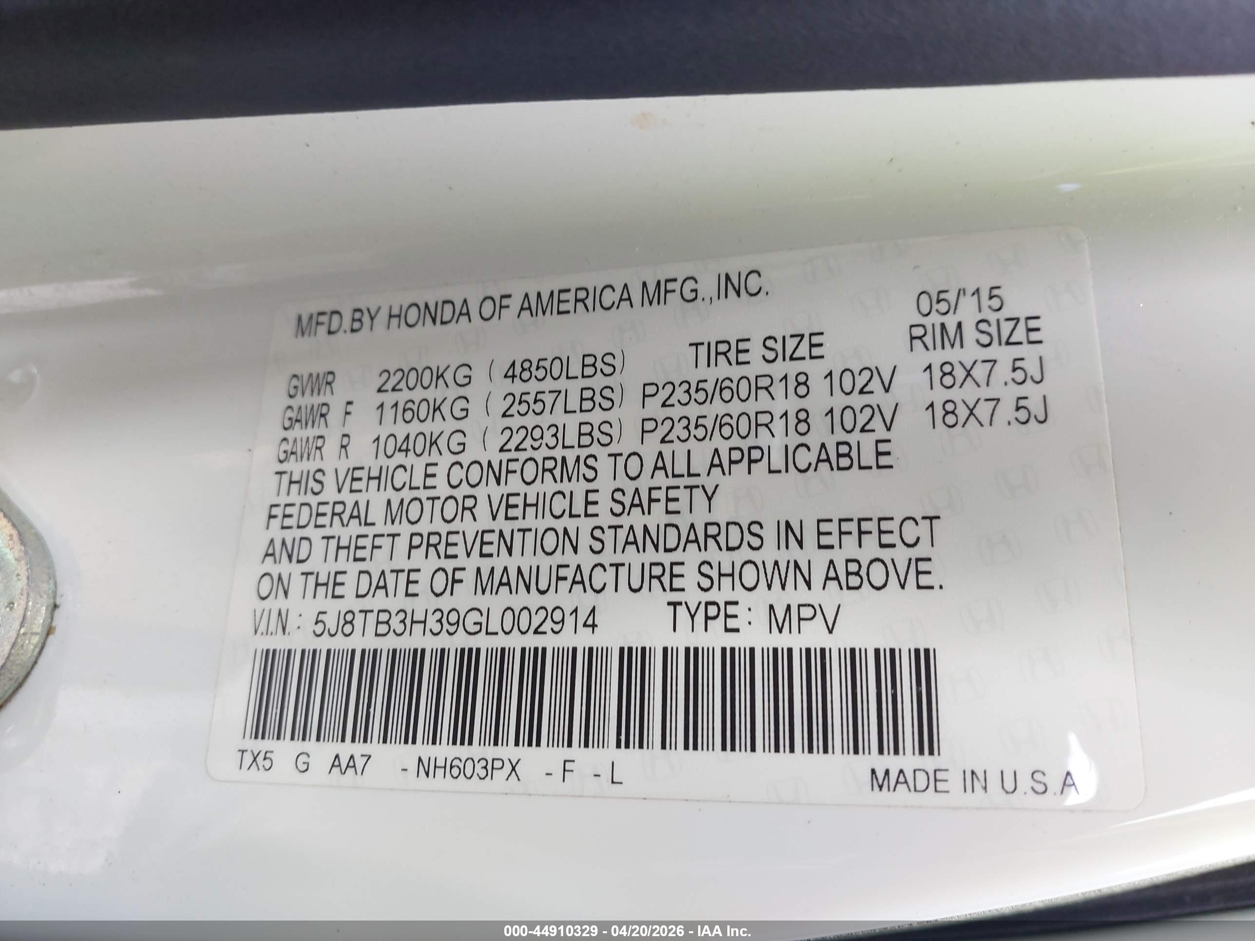 ACURA RDX image 9