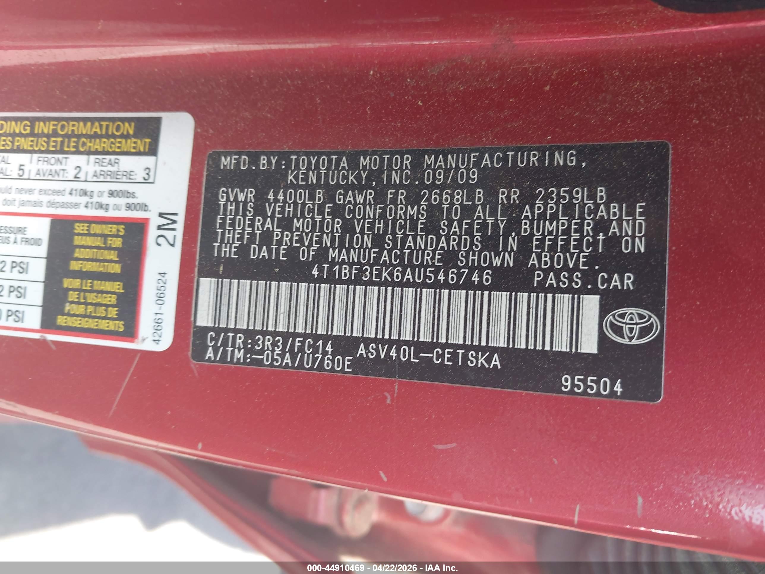 TOYOTA CAMRY image 9