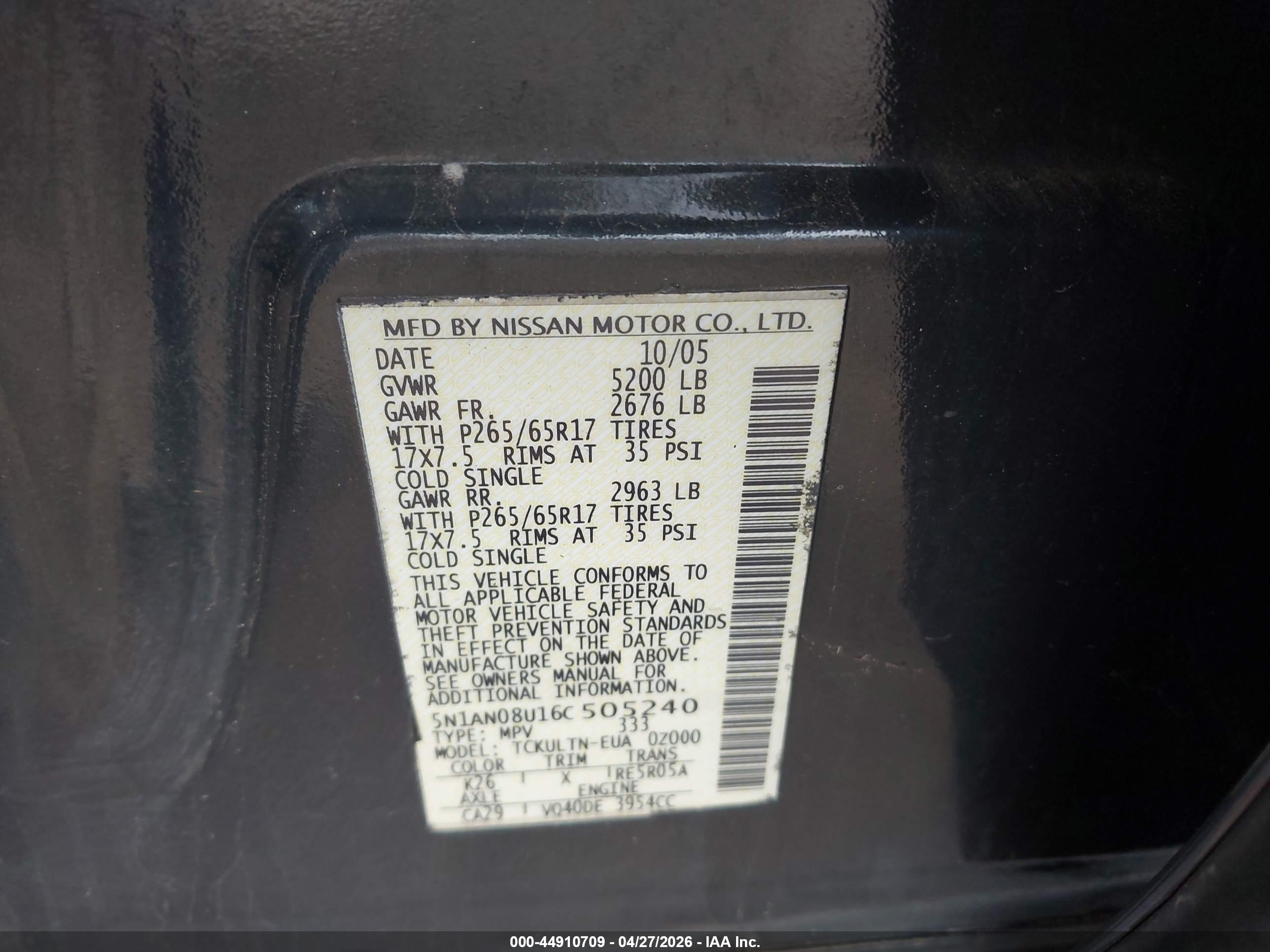NISSAN XTERRA image 9
