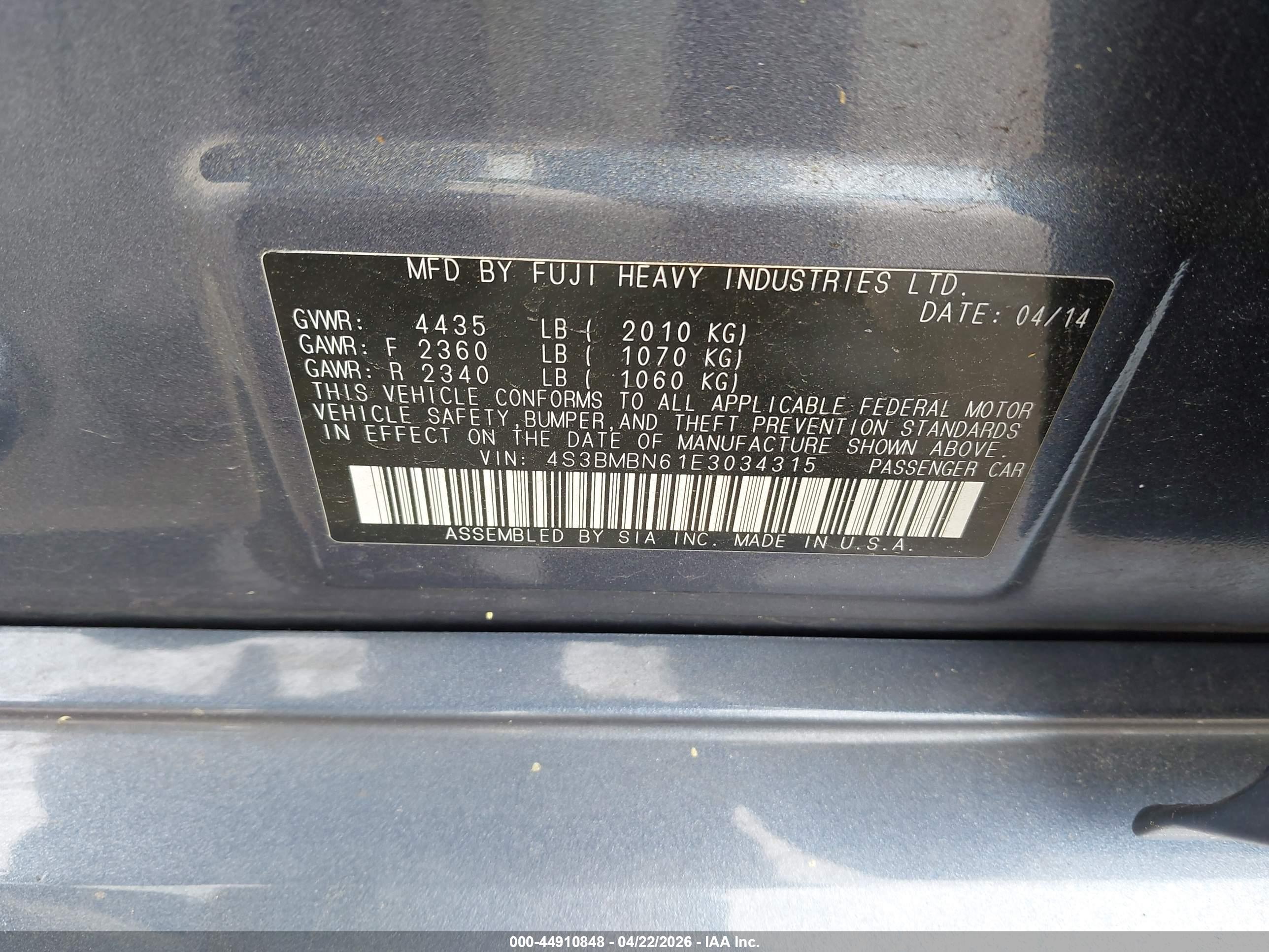 SUBARU LEGACY image 9