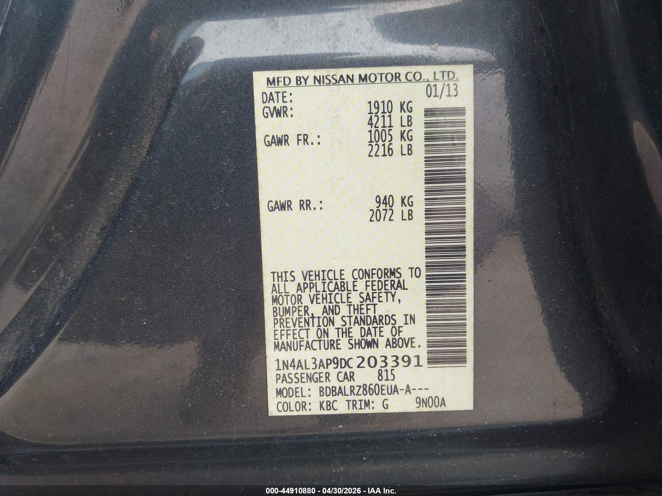 NISSAN ALTIMA image 9
