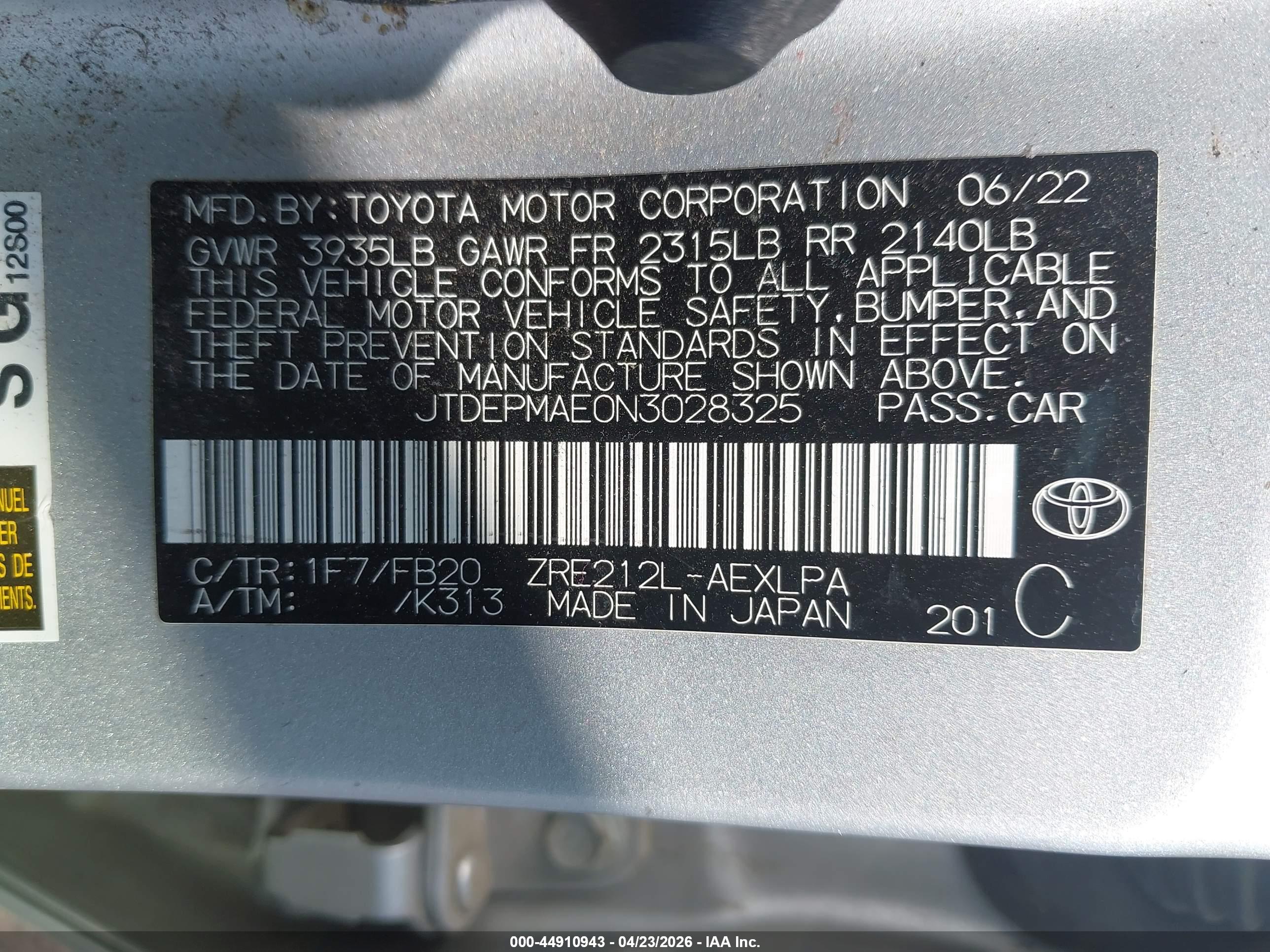 TOYOTA COROLLA image 9