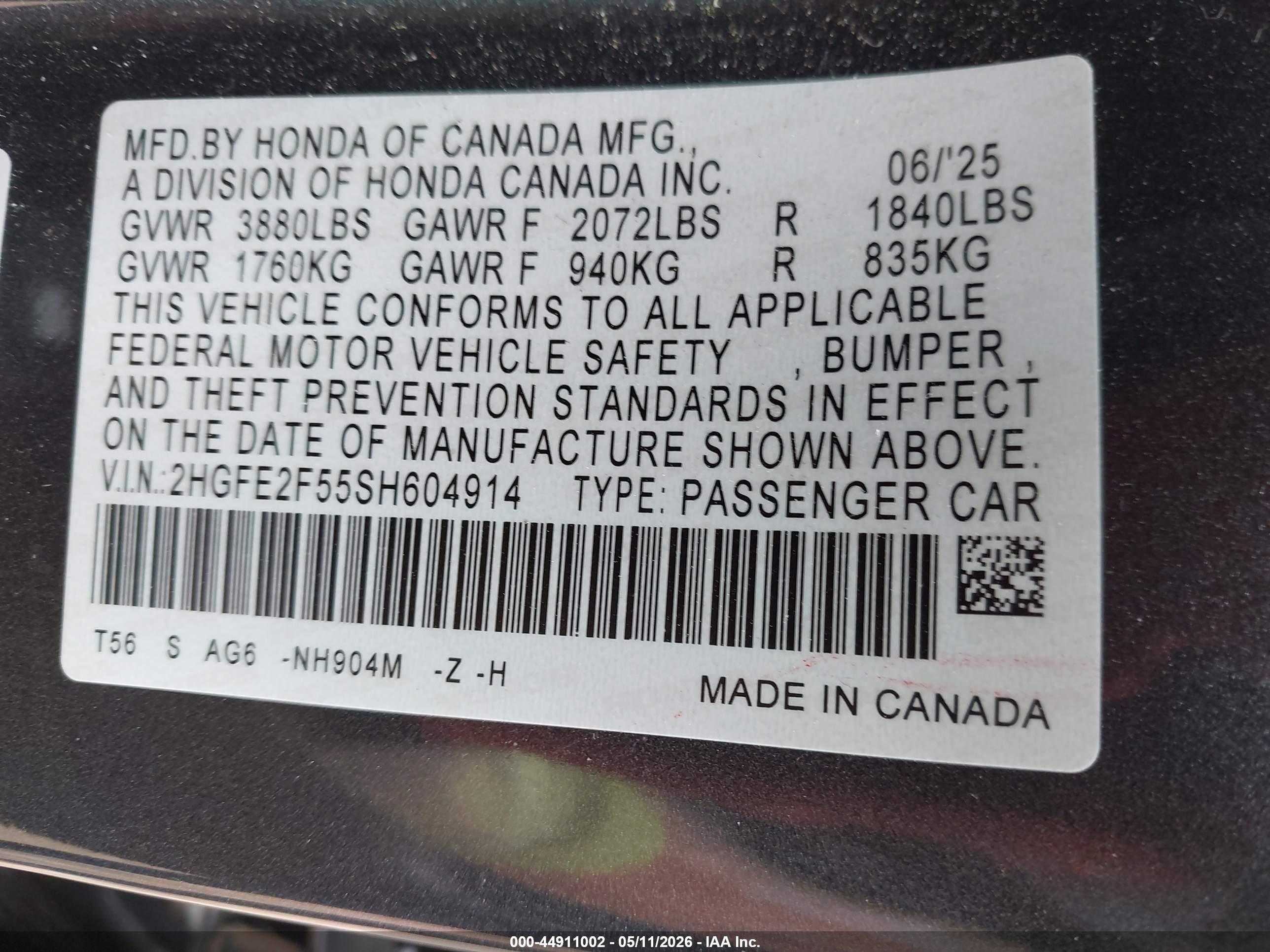 HONDA CIVIC image 9