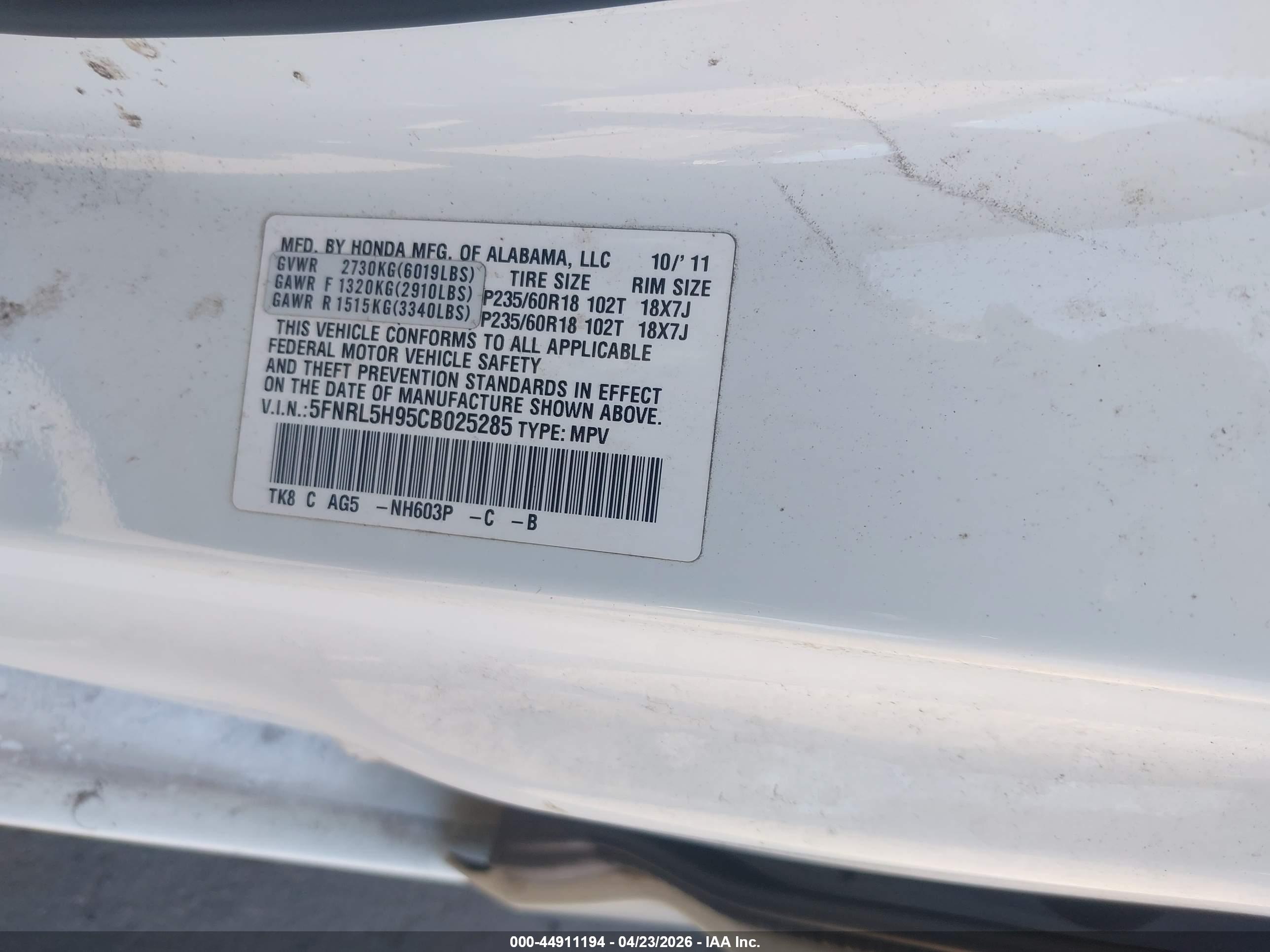 HONDA ODYSSEY image 9