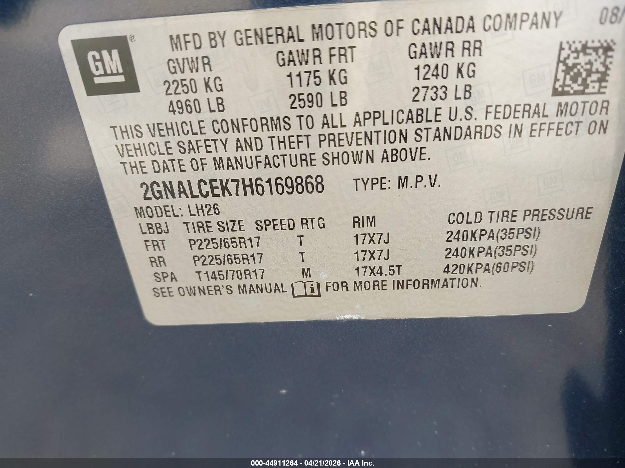 CHEVROLET EQUINOX image 9