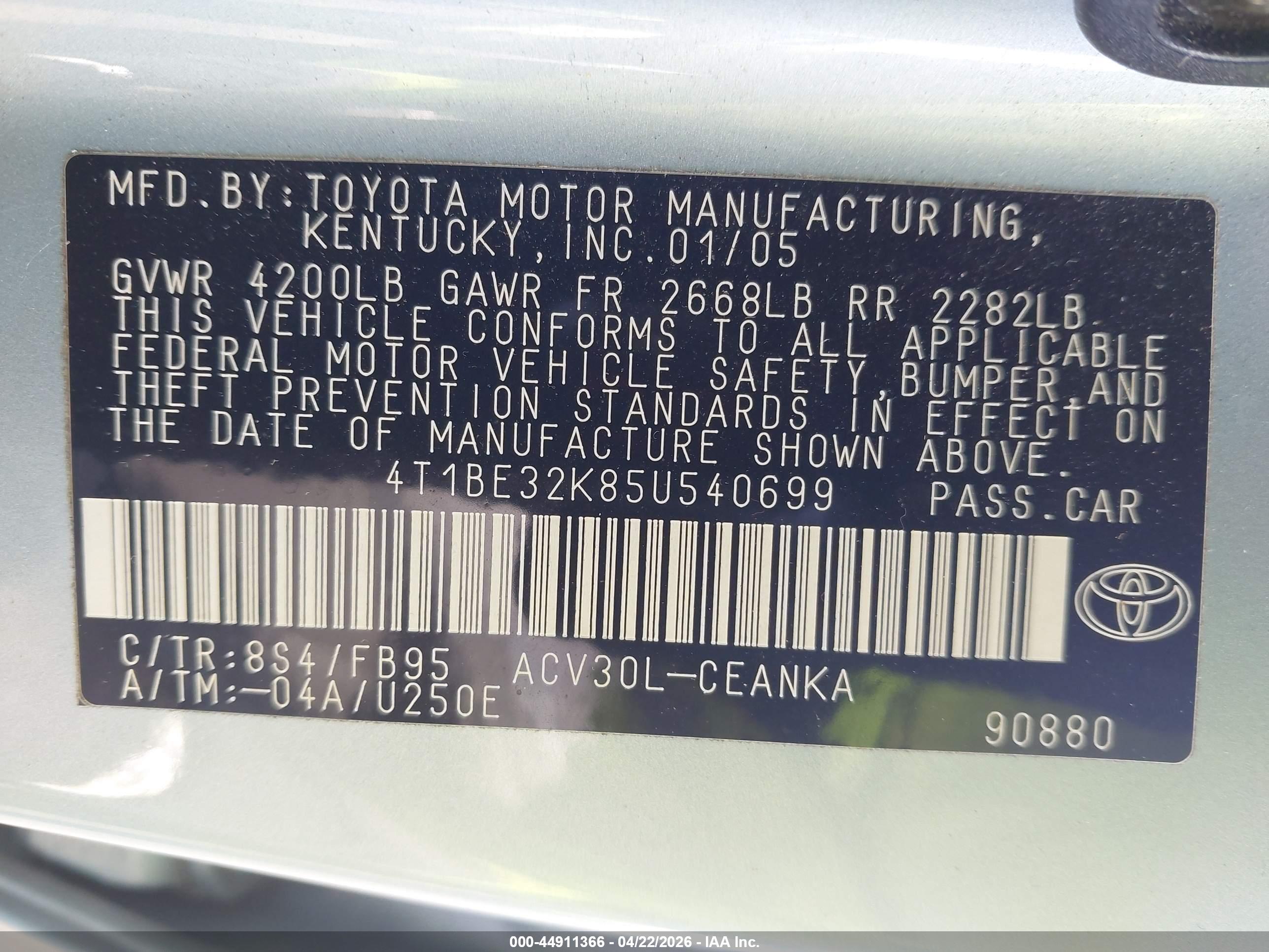 TOYOTA CAMRY image 9