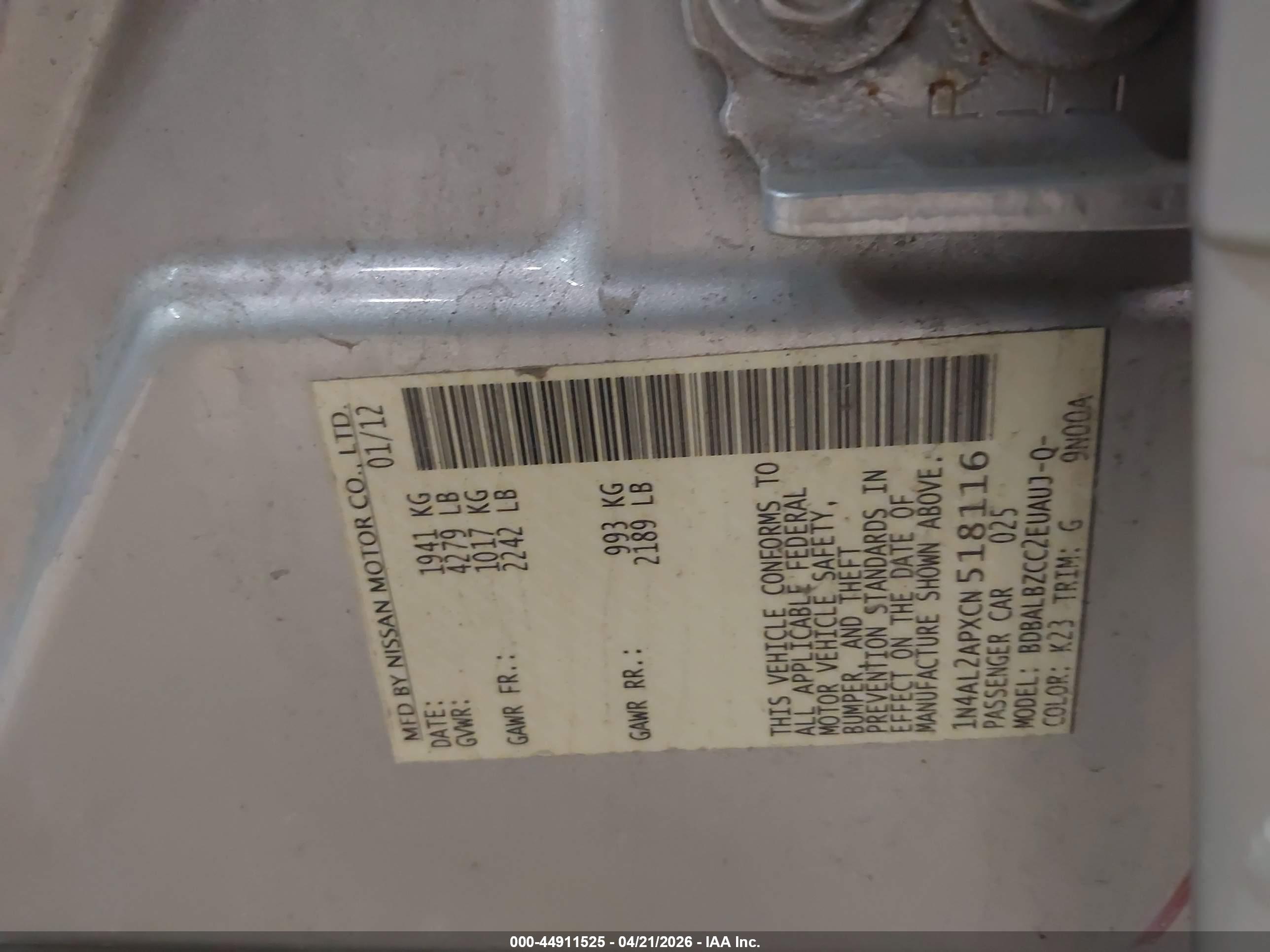 NISSAN ALTIMA image 9