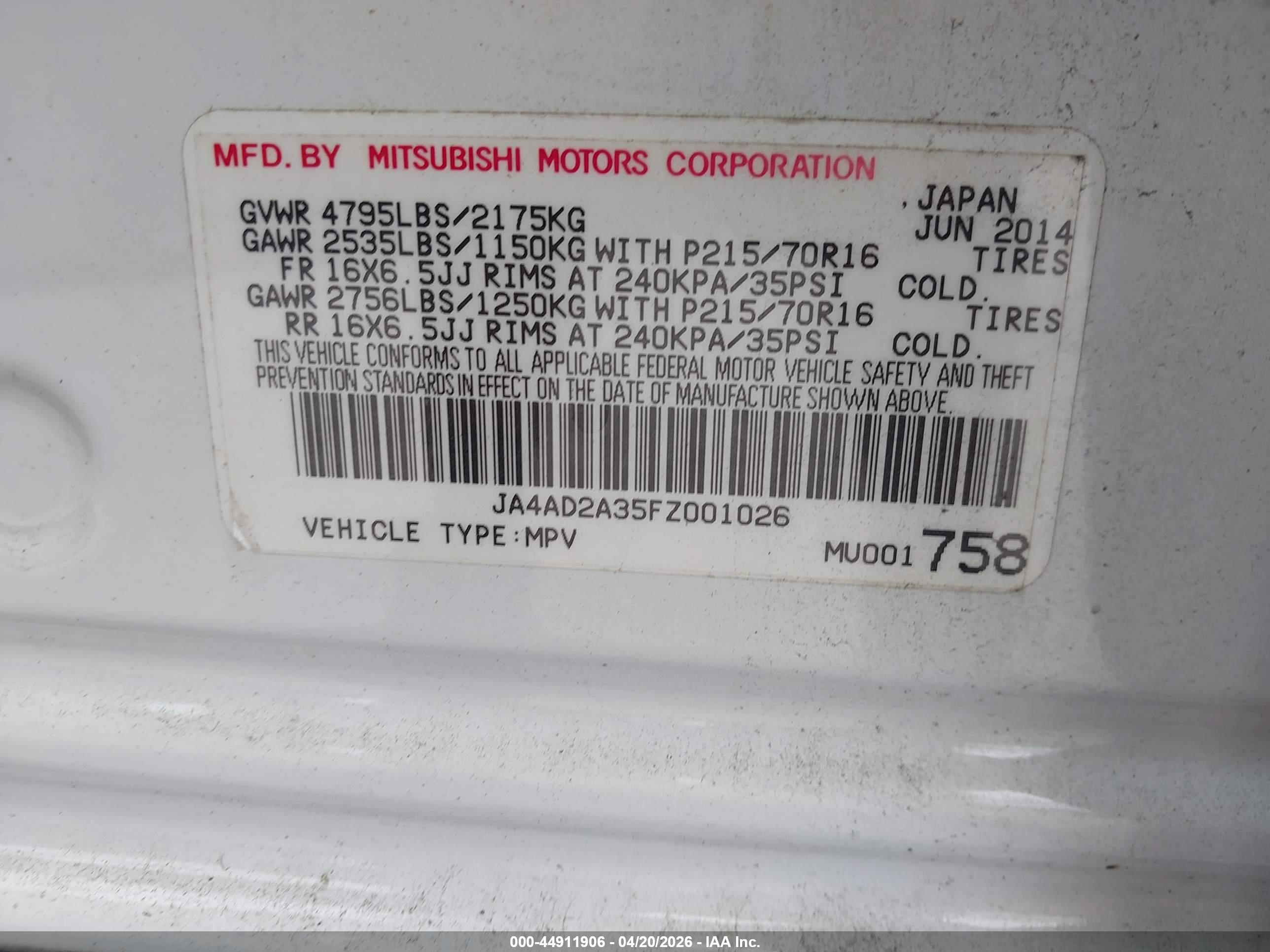 MITSUBISHI OUTLANDER image 9
