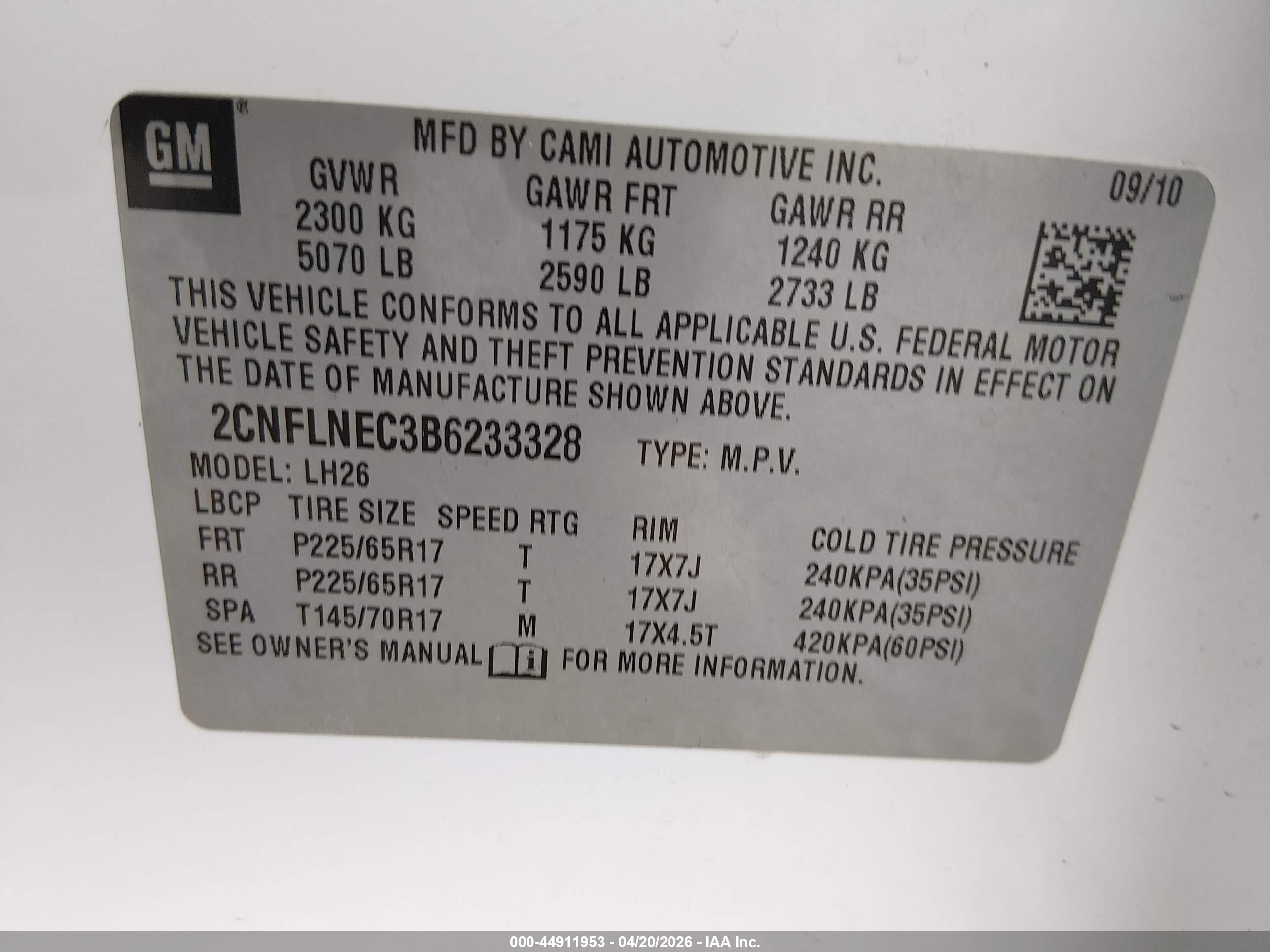 CHEVROLET EQUINOX image 9