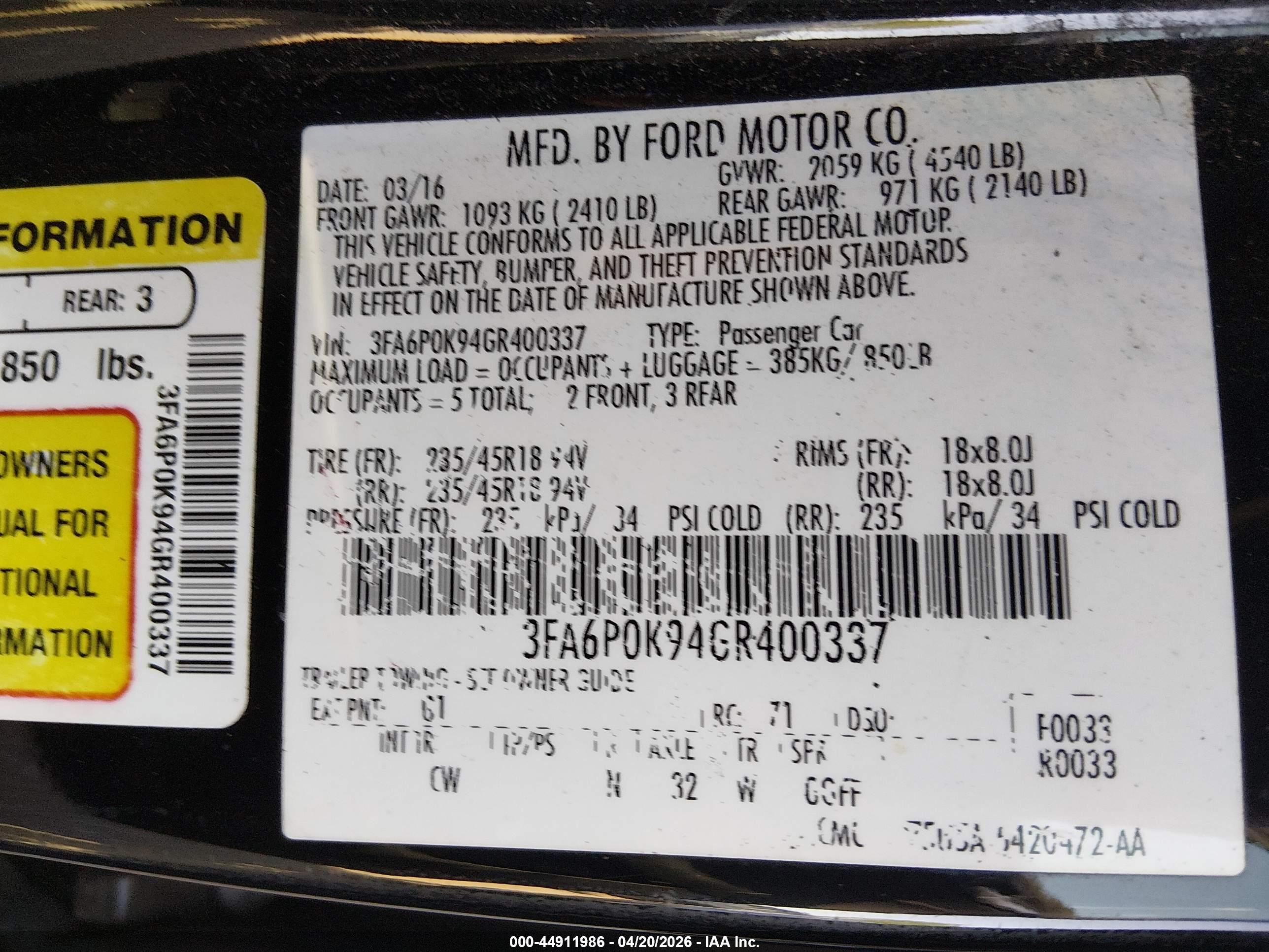 FORD FUSION image 9