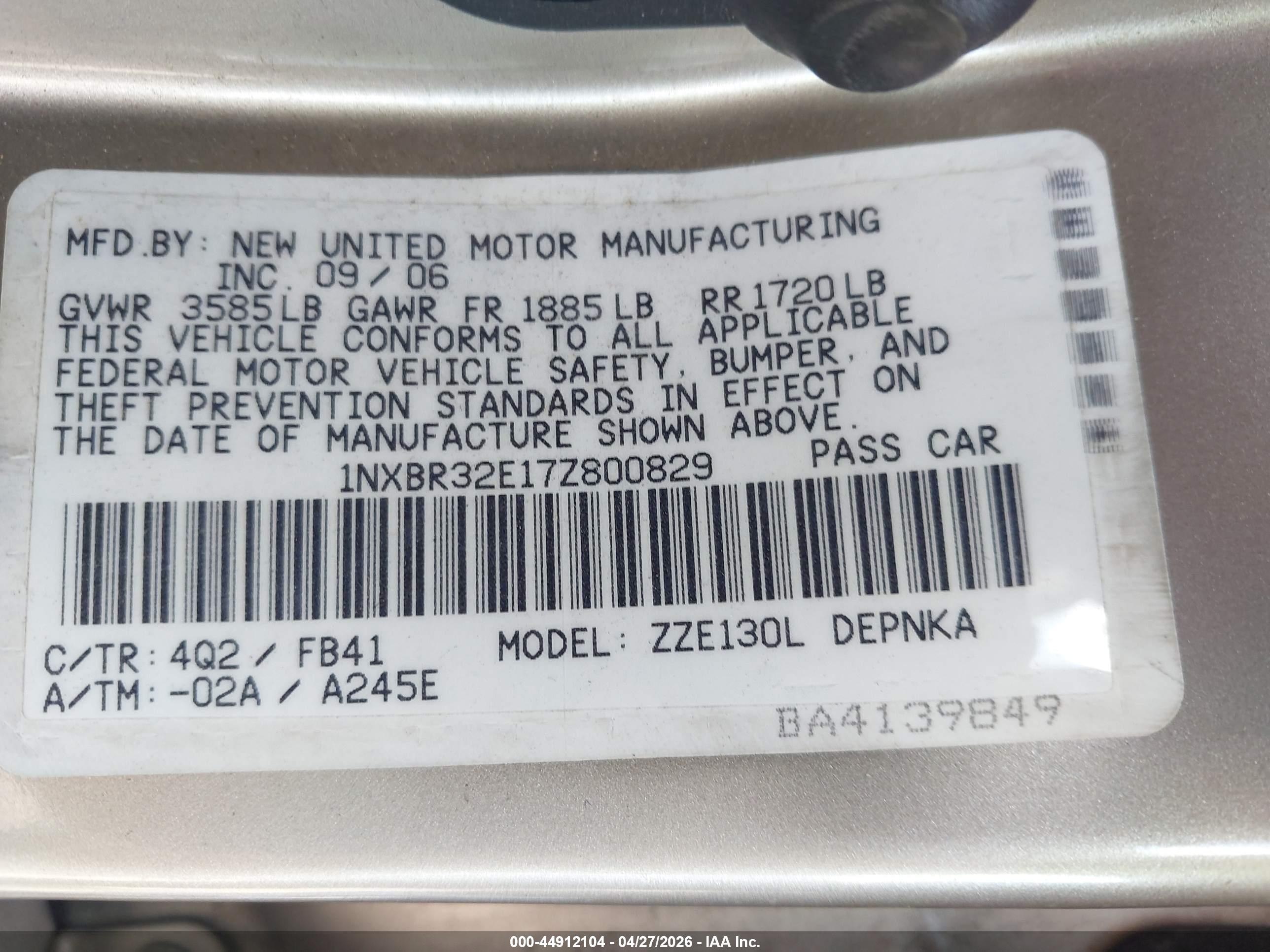 TOYOTA COROLLA image 9