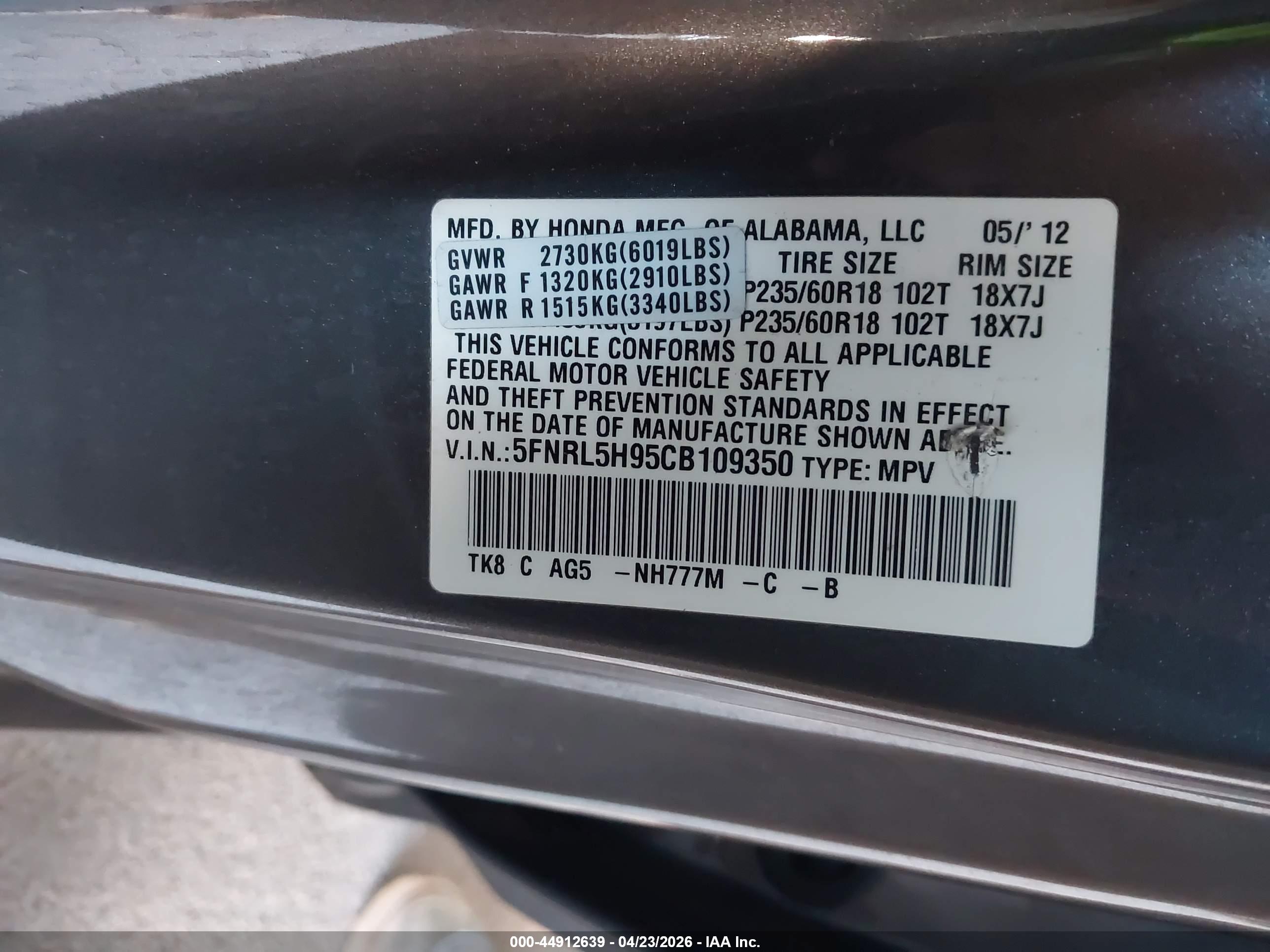 HONDA ODYSSEY image 9