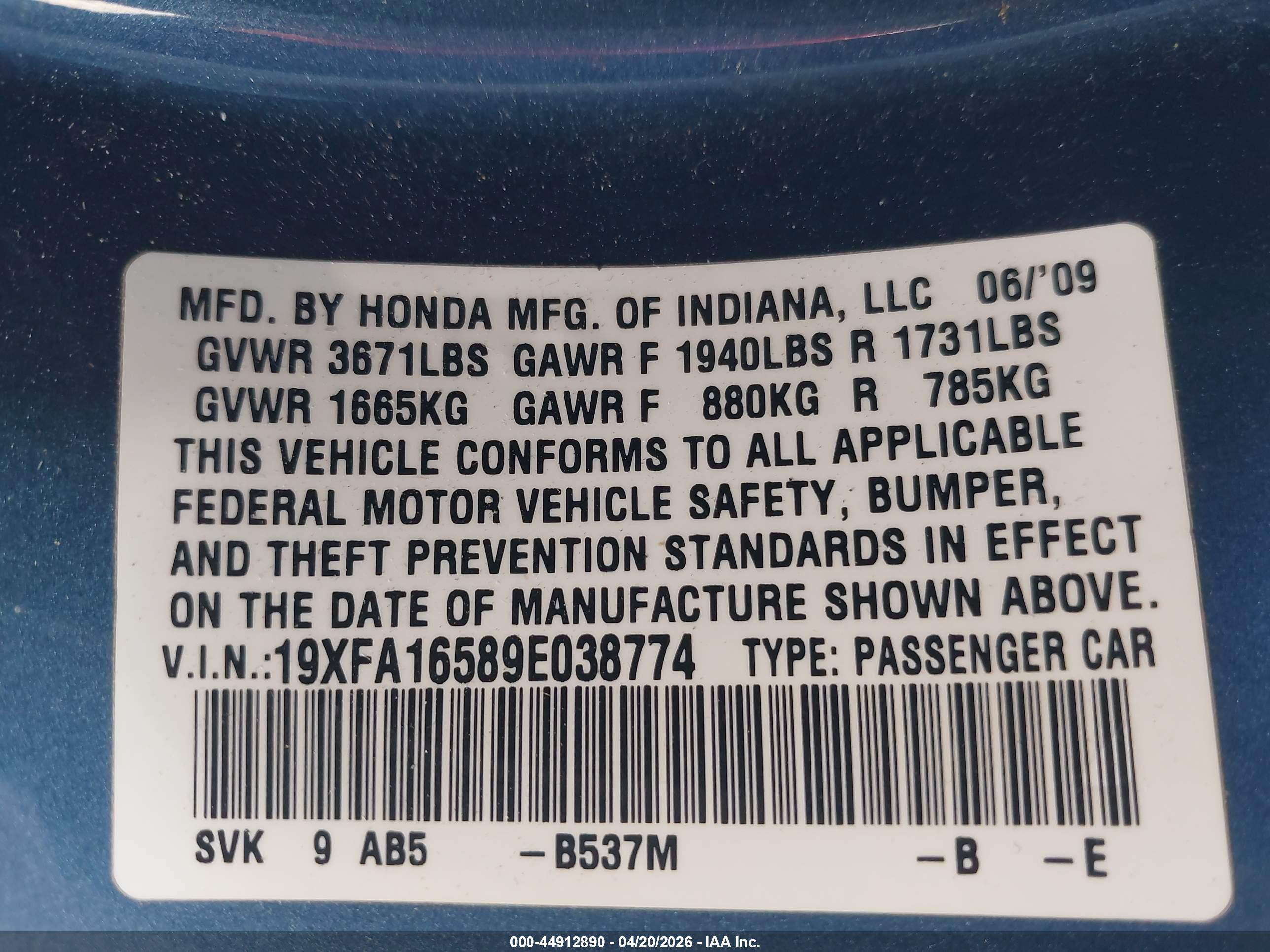 HONDA CIVIC image 9