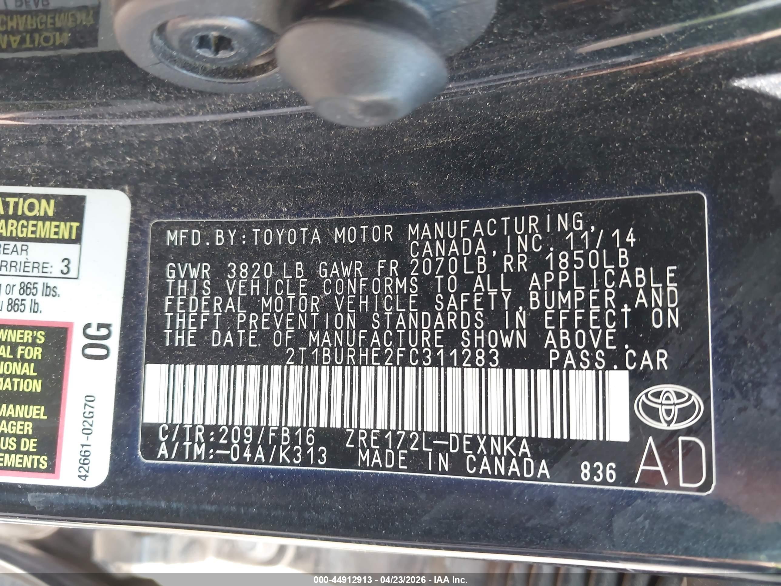 TOYOTA COROLLA image 9