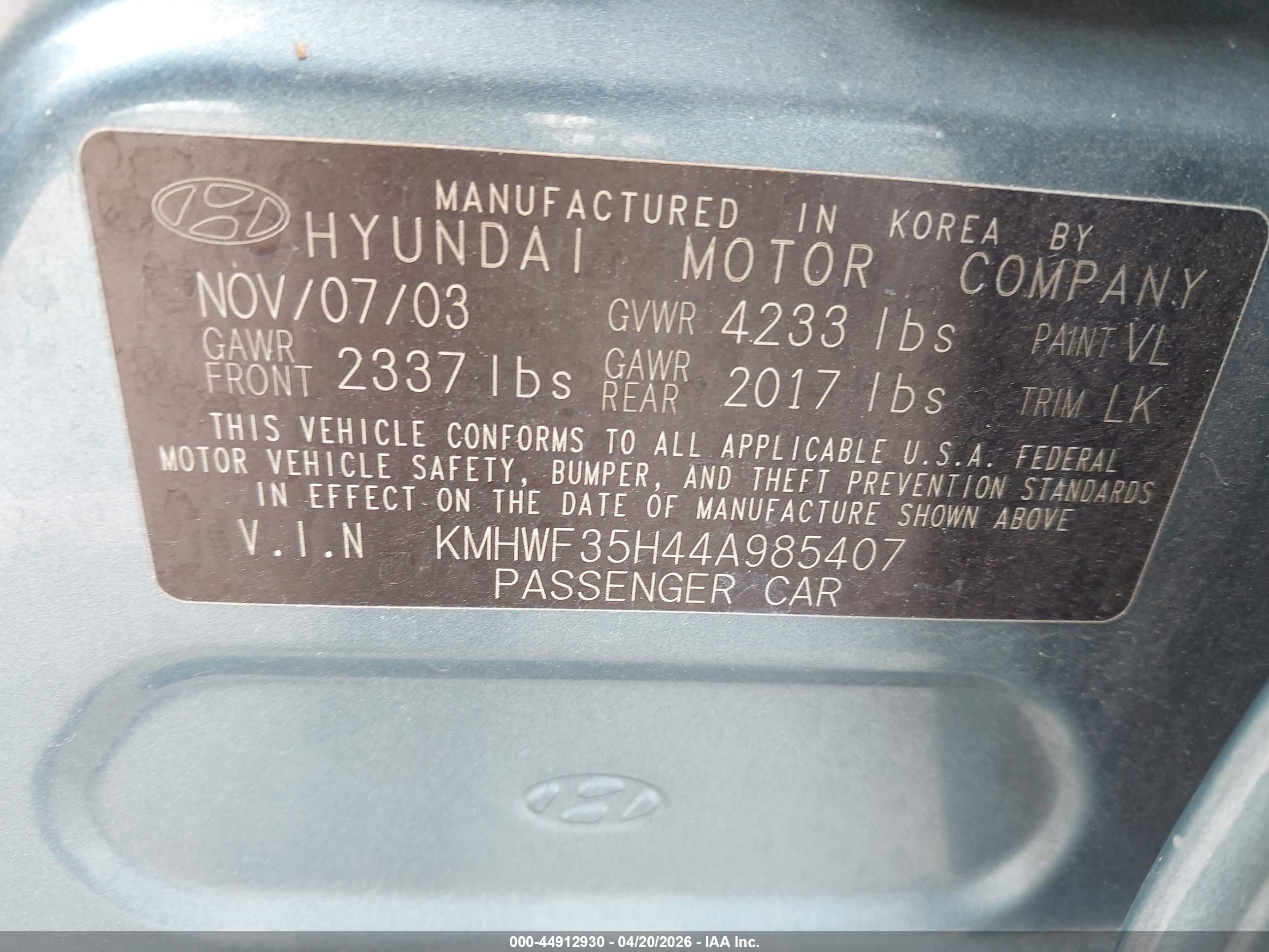 HYUNDAI SONATA image 9