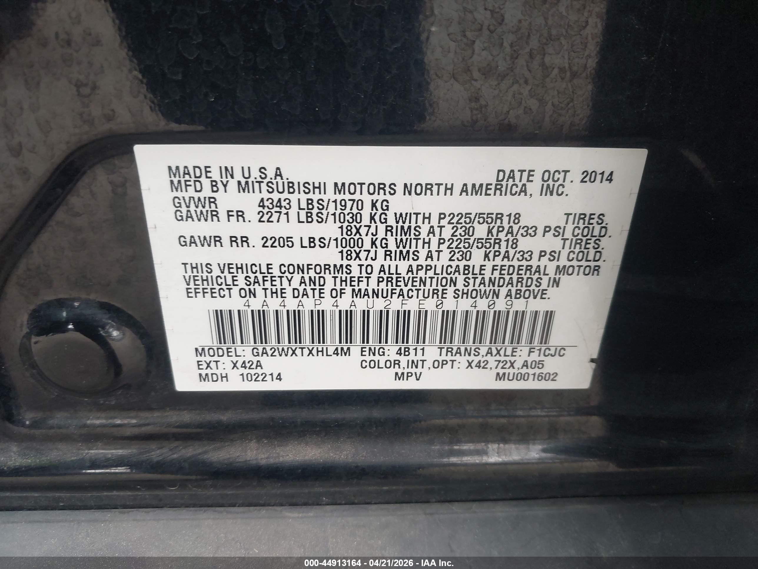 MITSUBISHI OUTLANDER image 9