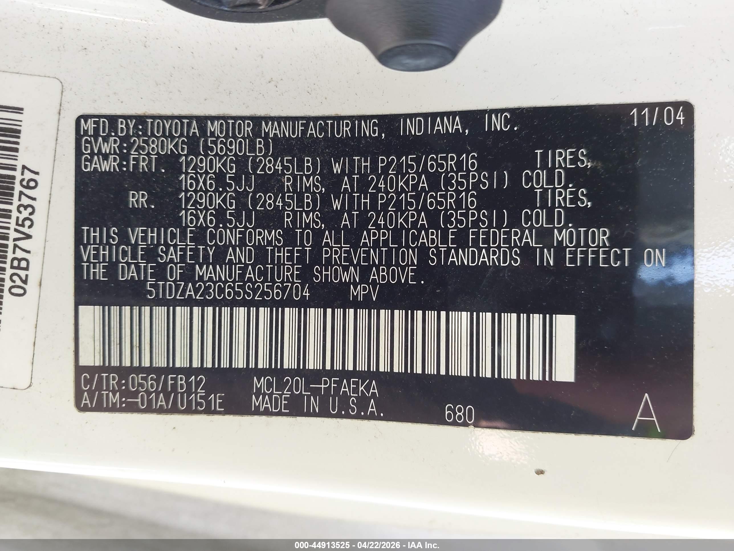 TOYOTA SIENNA image 9
