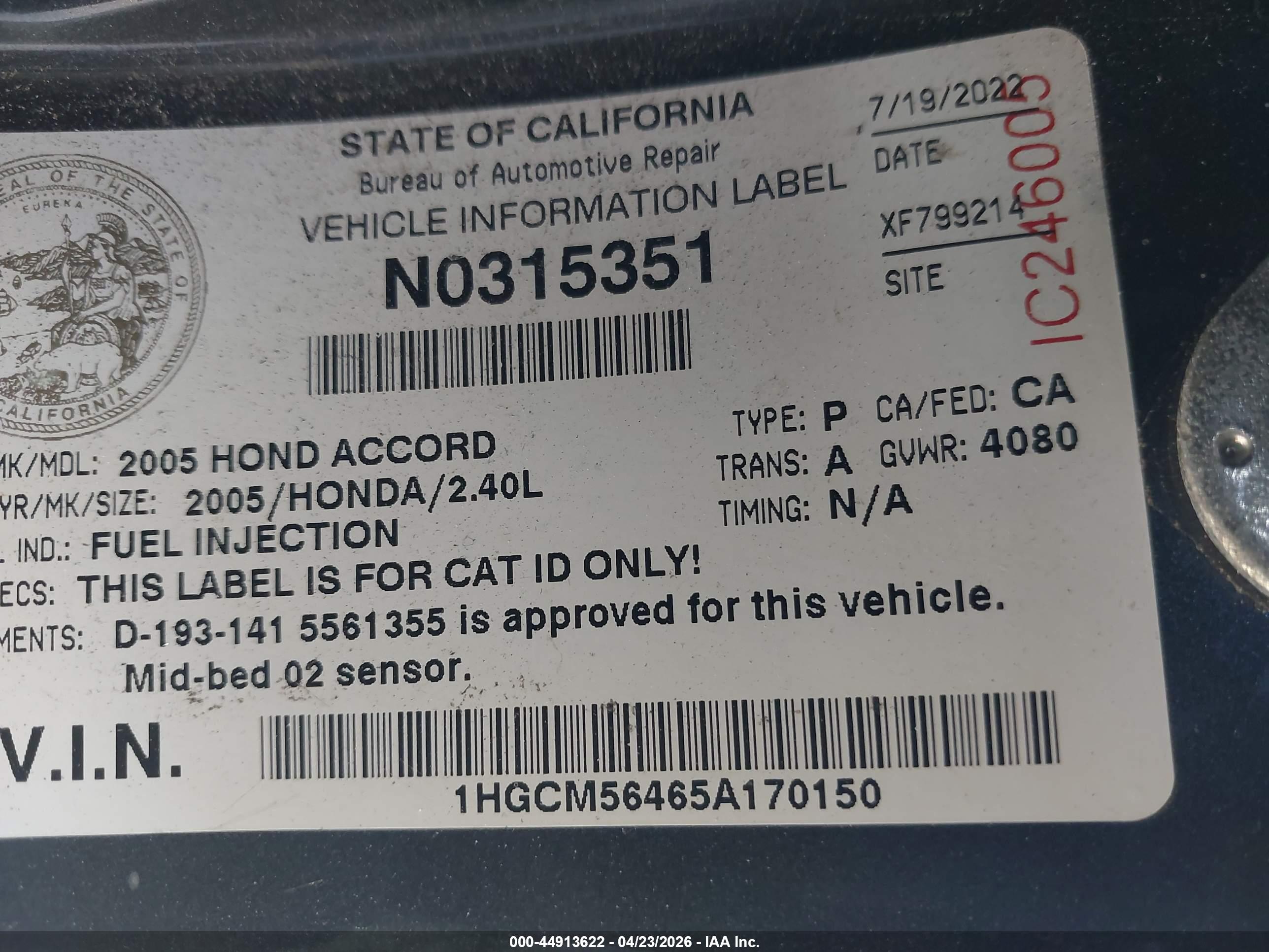 HONDA ACCORD image 9