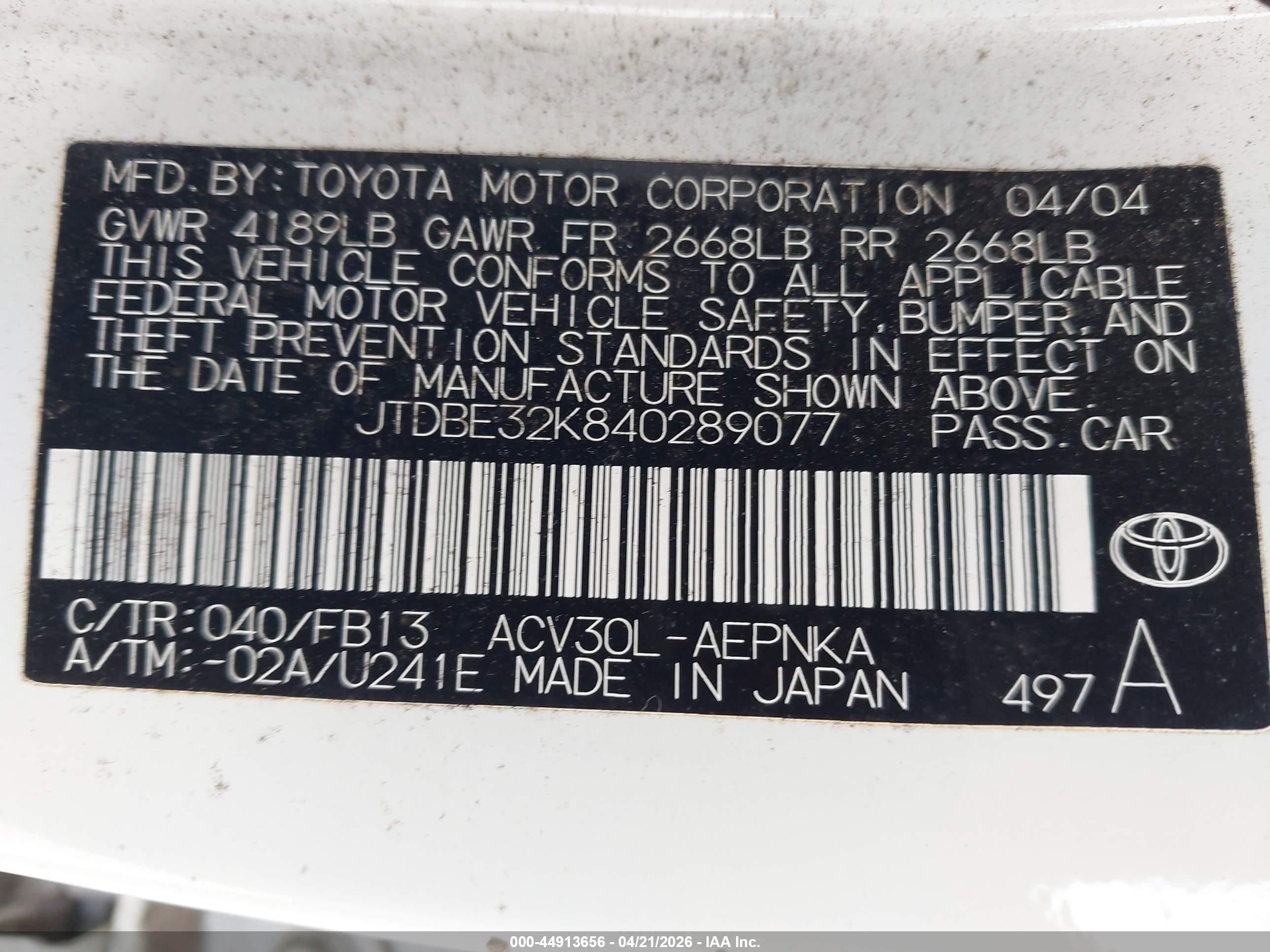 TOYOTA CAMRY image 9