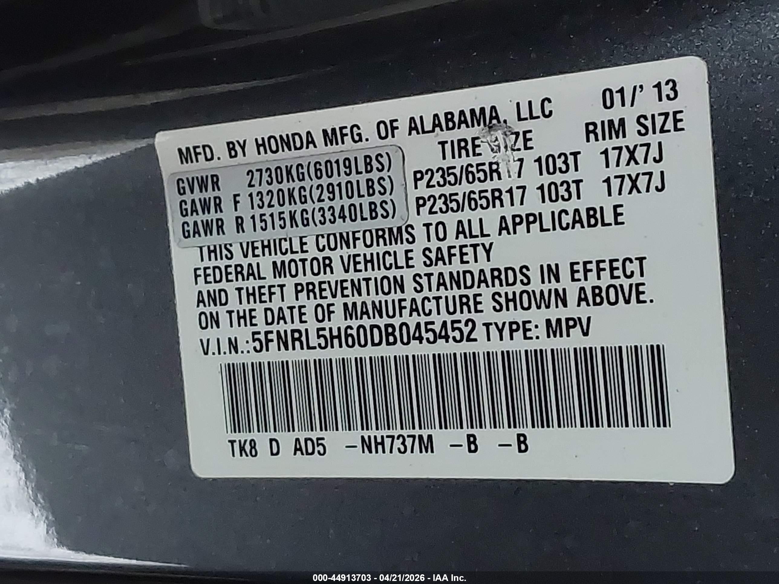 HONDA ODYSSEY image 9
