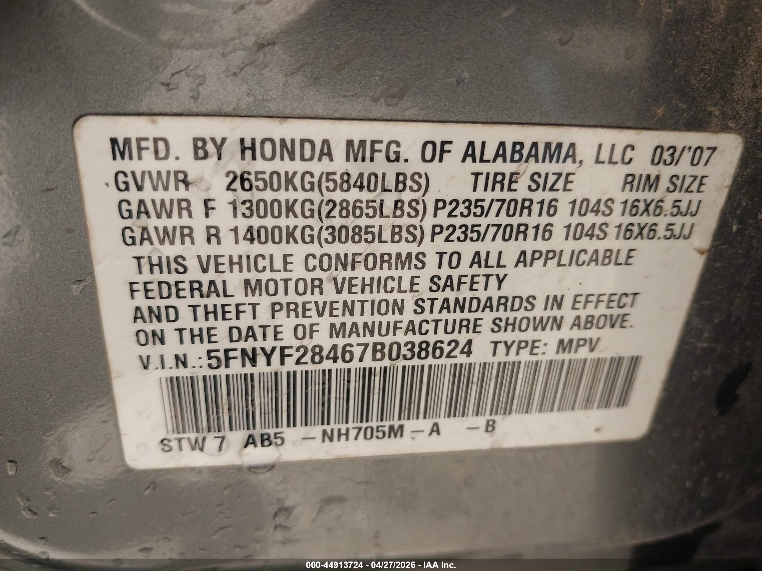 HONDA PILOT image 9