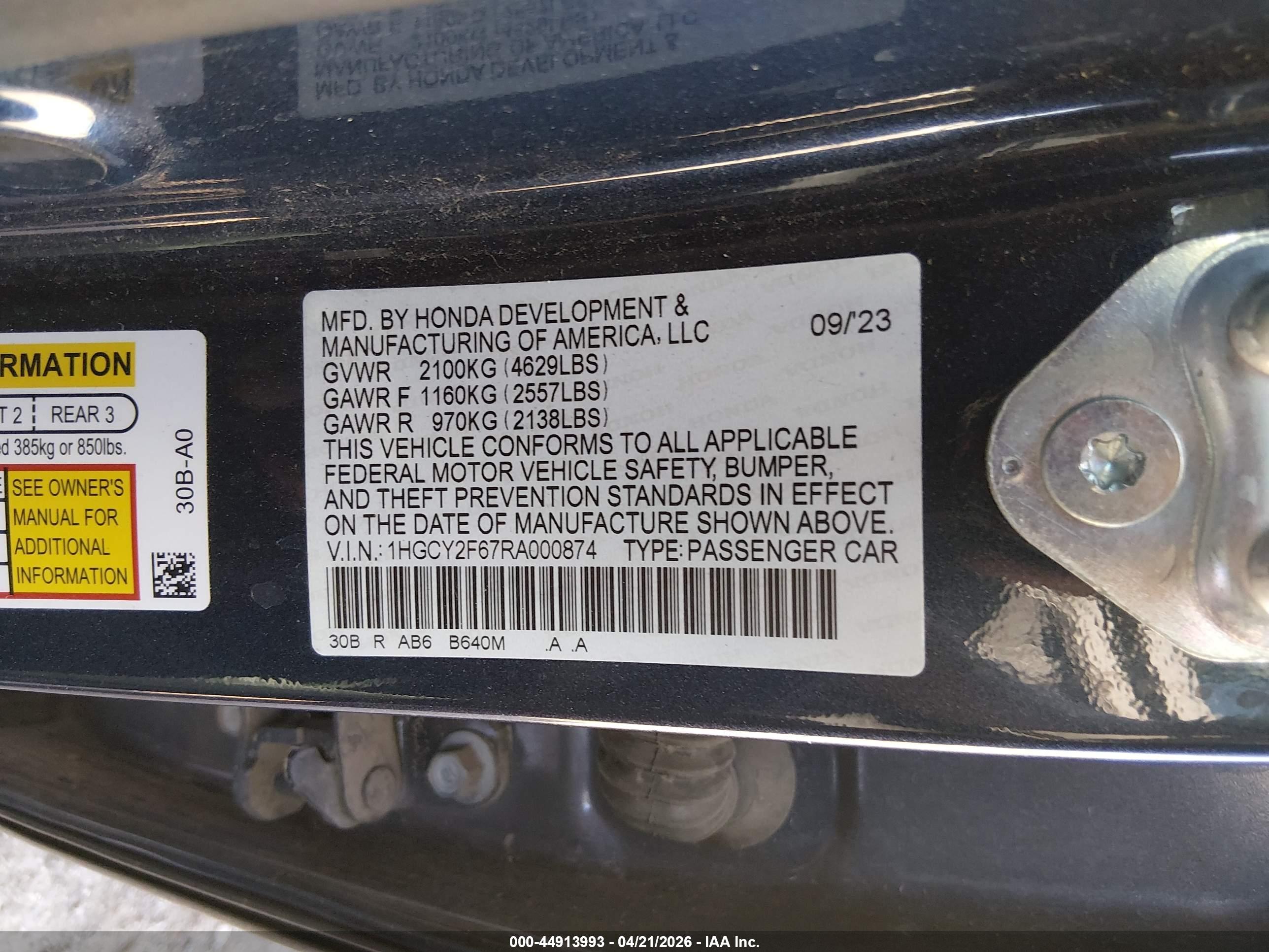 HONDA ACCORD image 9