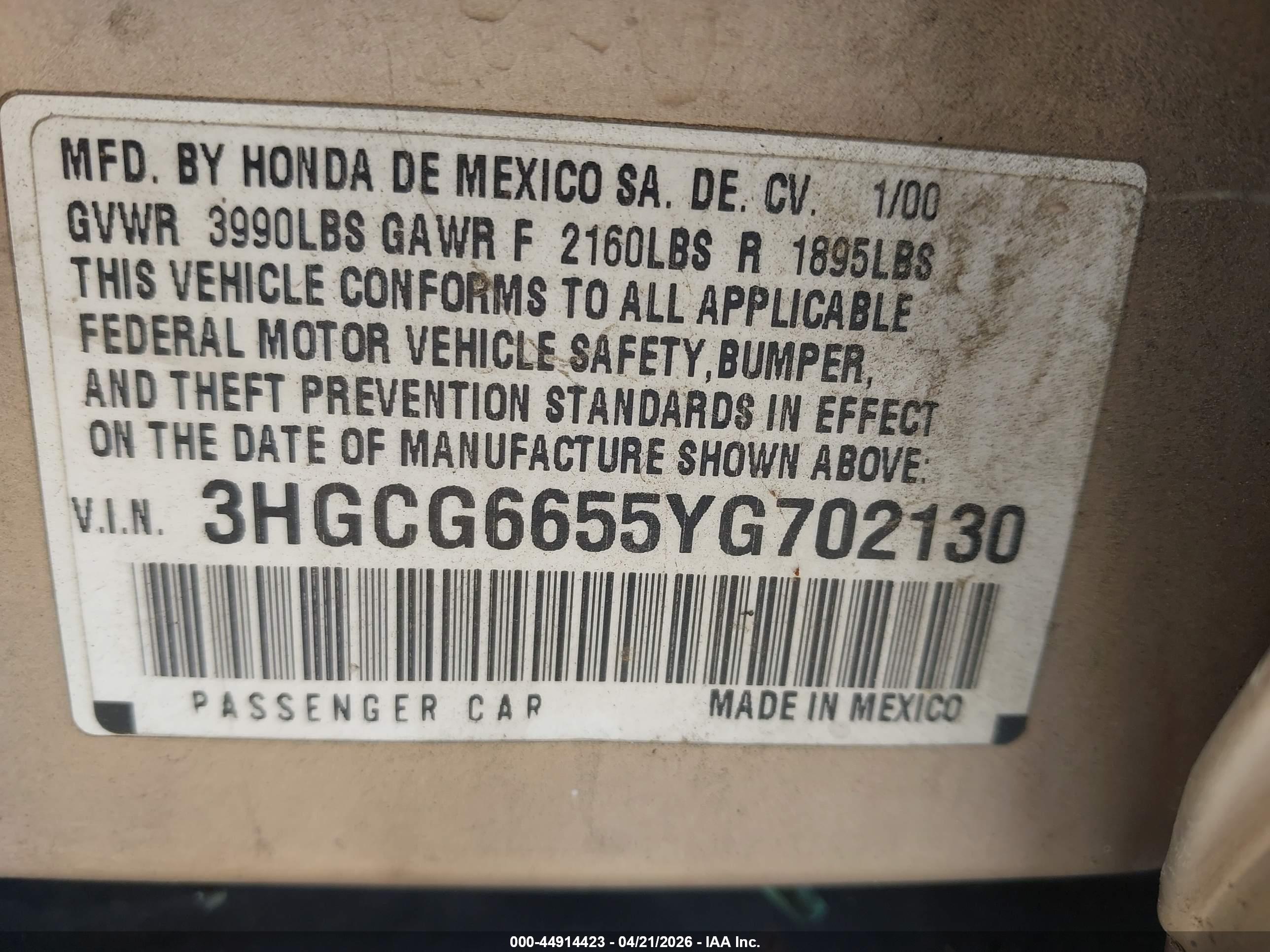 HONDA ACCORD image 9