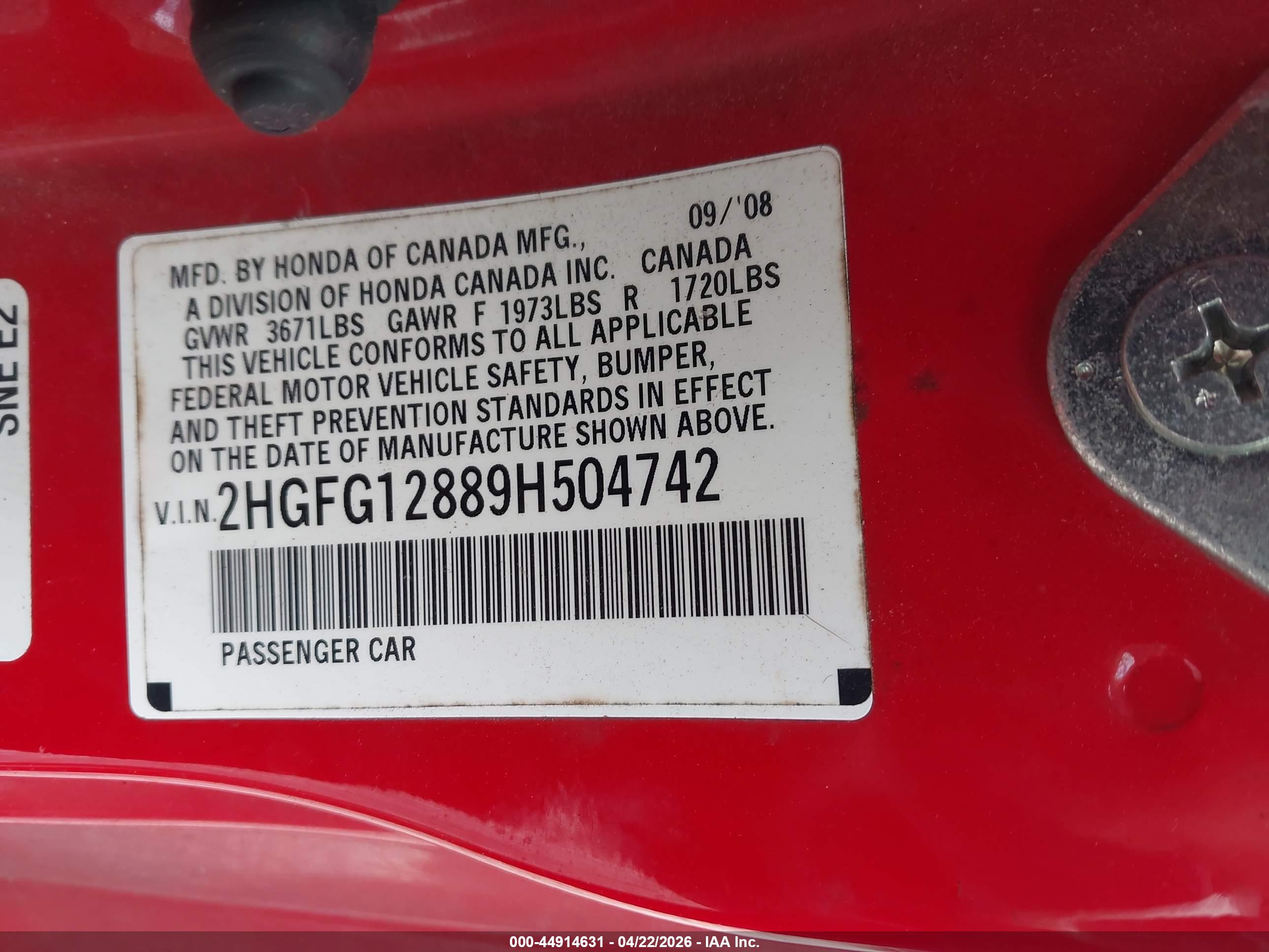 HONDA CIVIC image 9