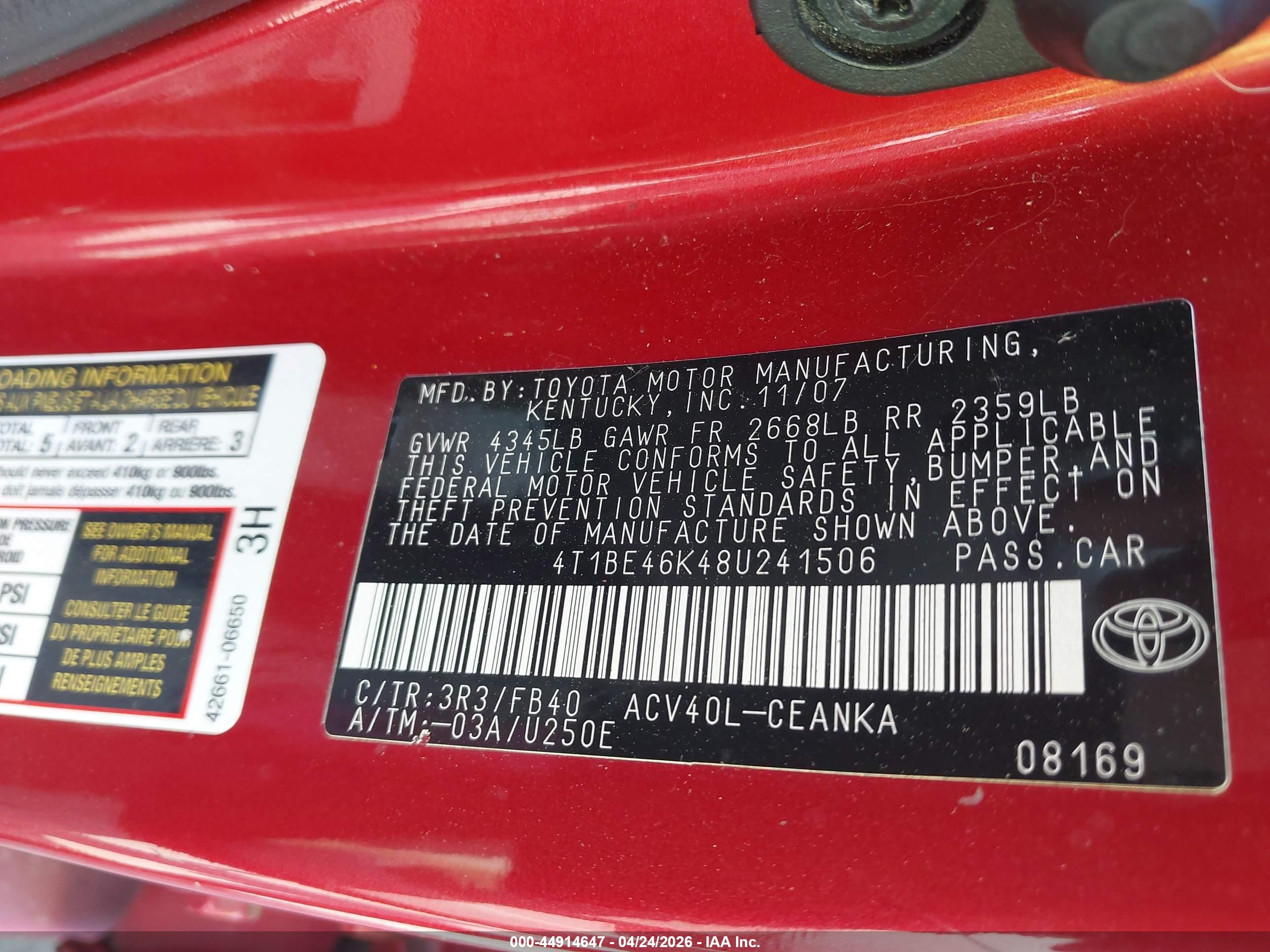 TOYOTA CAMRY image 9