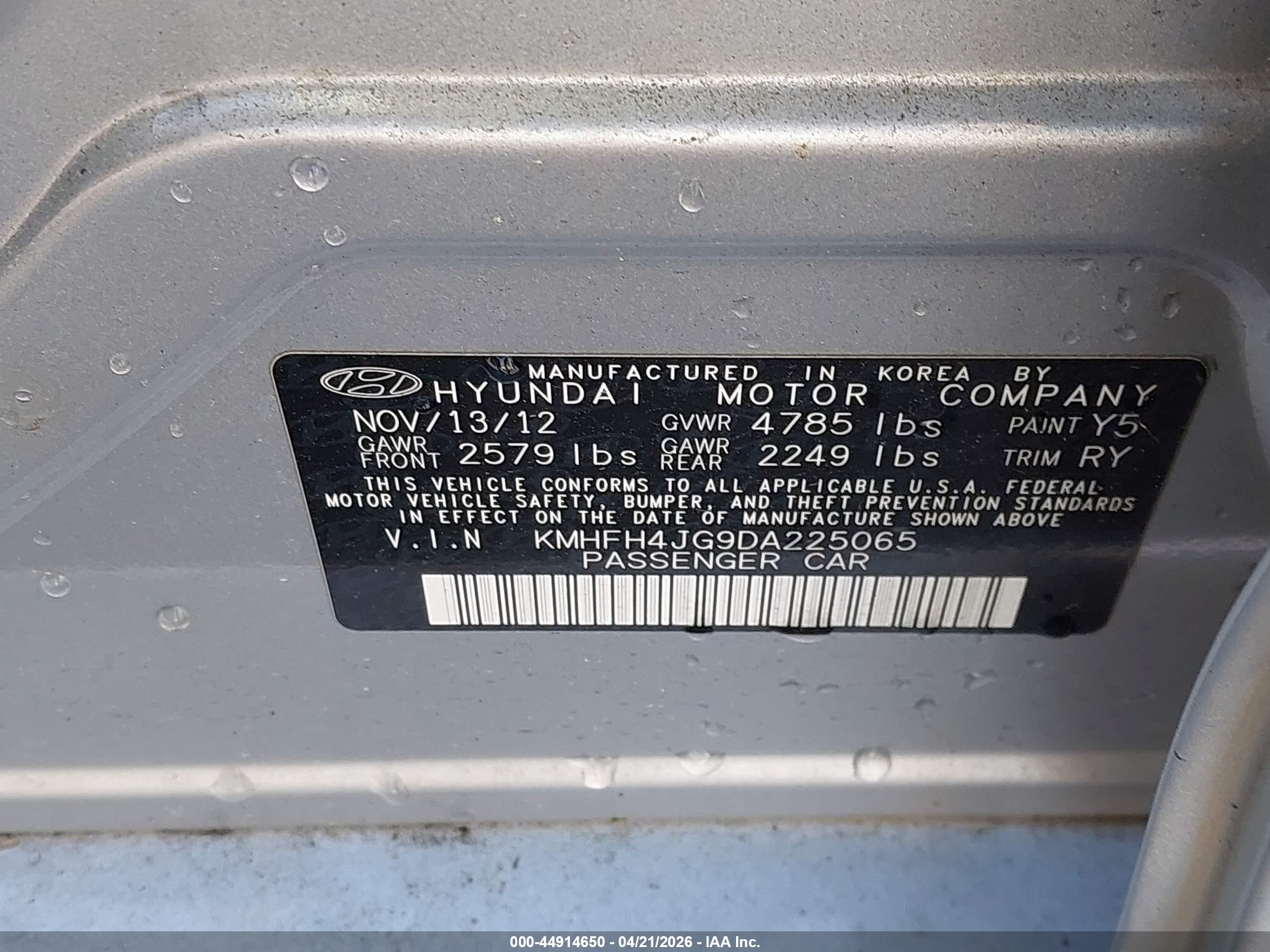 HYUNDAI AZERA image 9