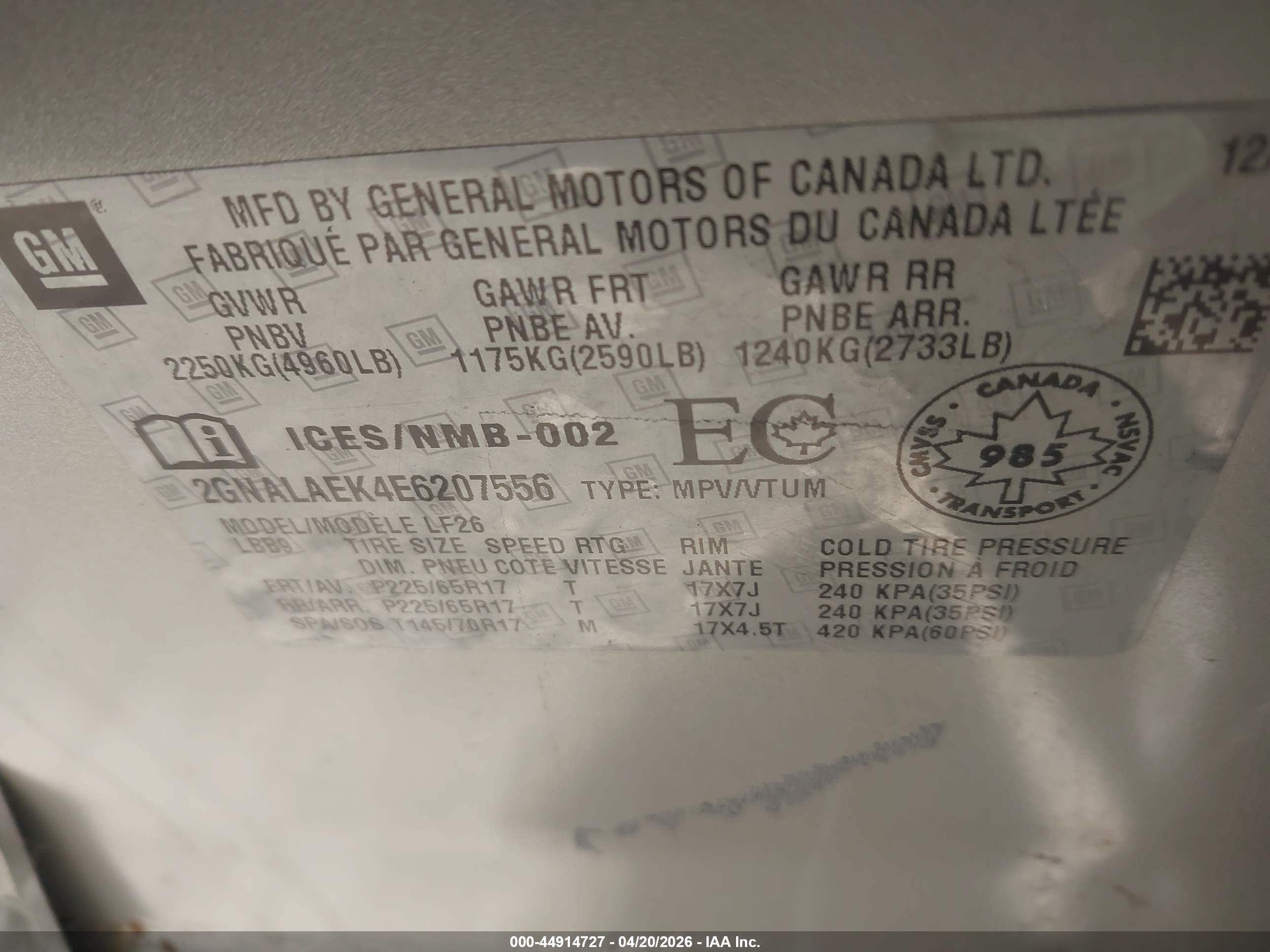 CHEVROLET EQUINOX image 9