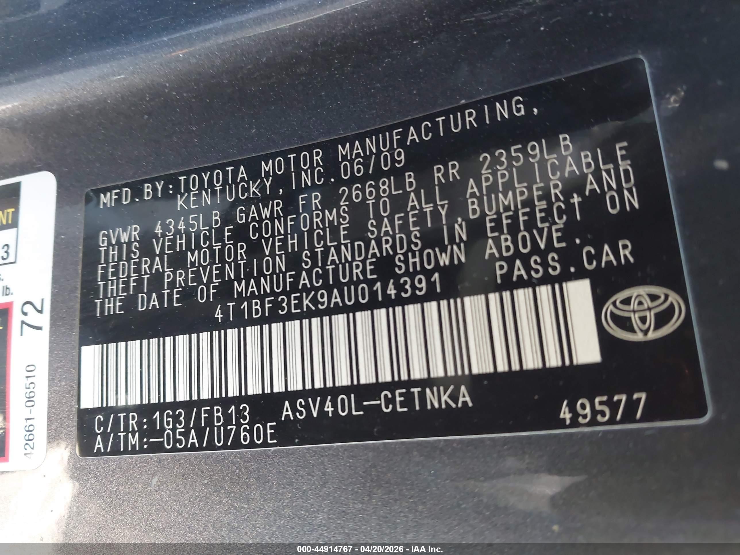 TOYOTA CAMRY image 9