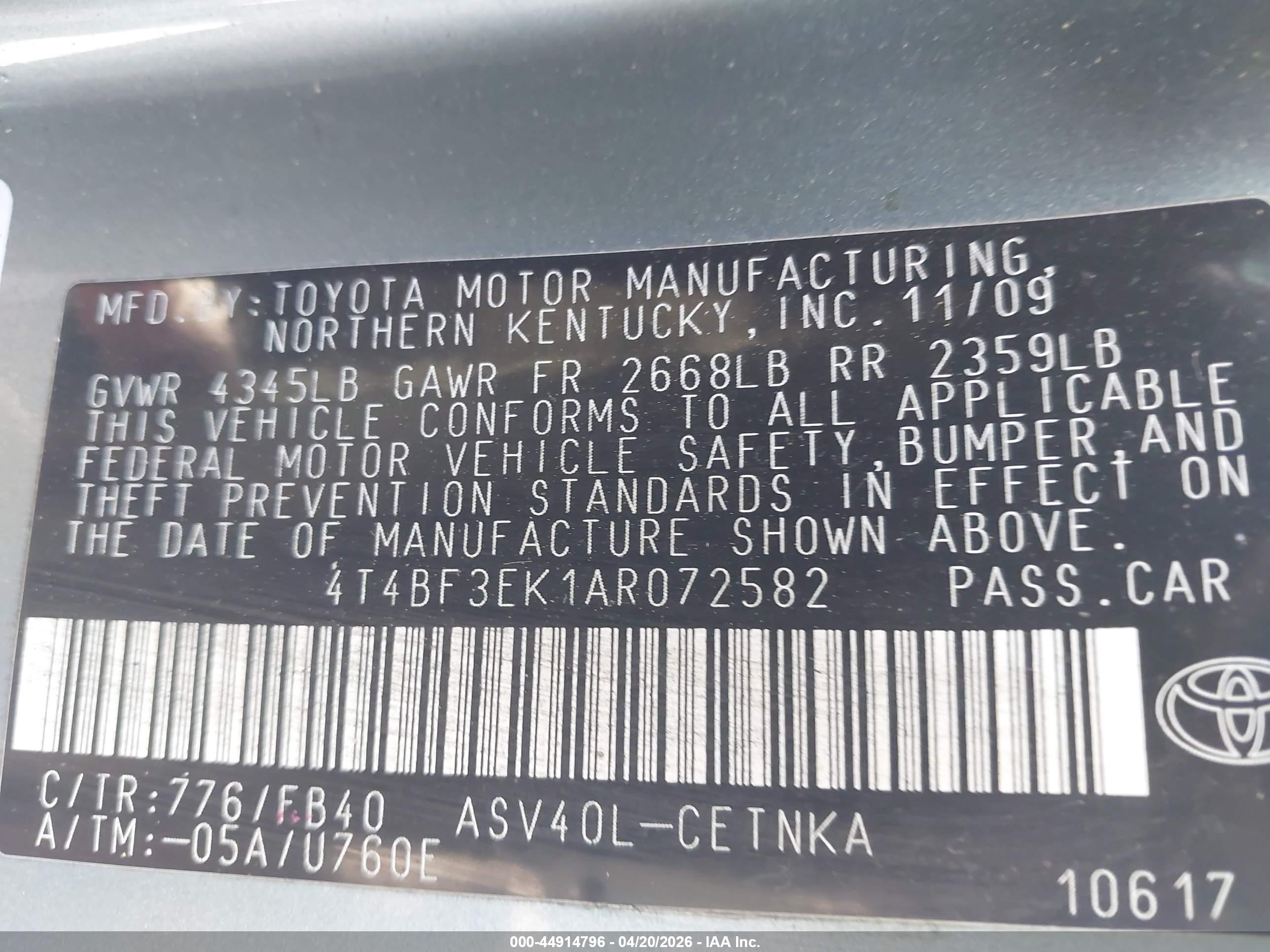 TOYOTA CAMRY image 9
