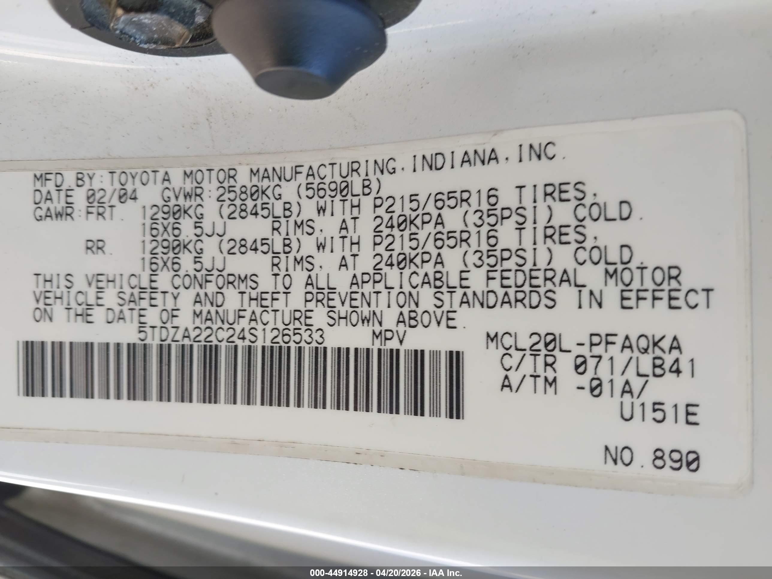 TOYOTA SIENNA image 9