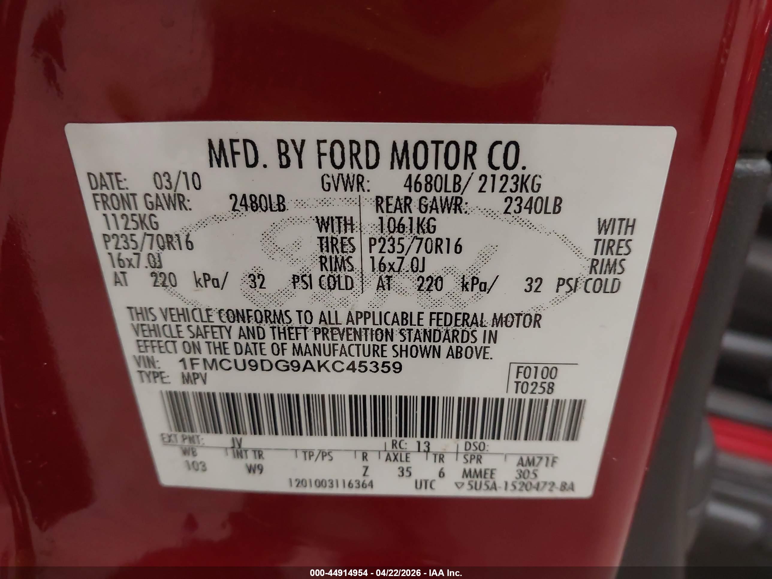 FORD ESCAPE image 9
