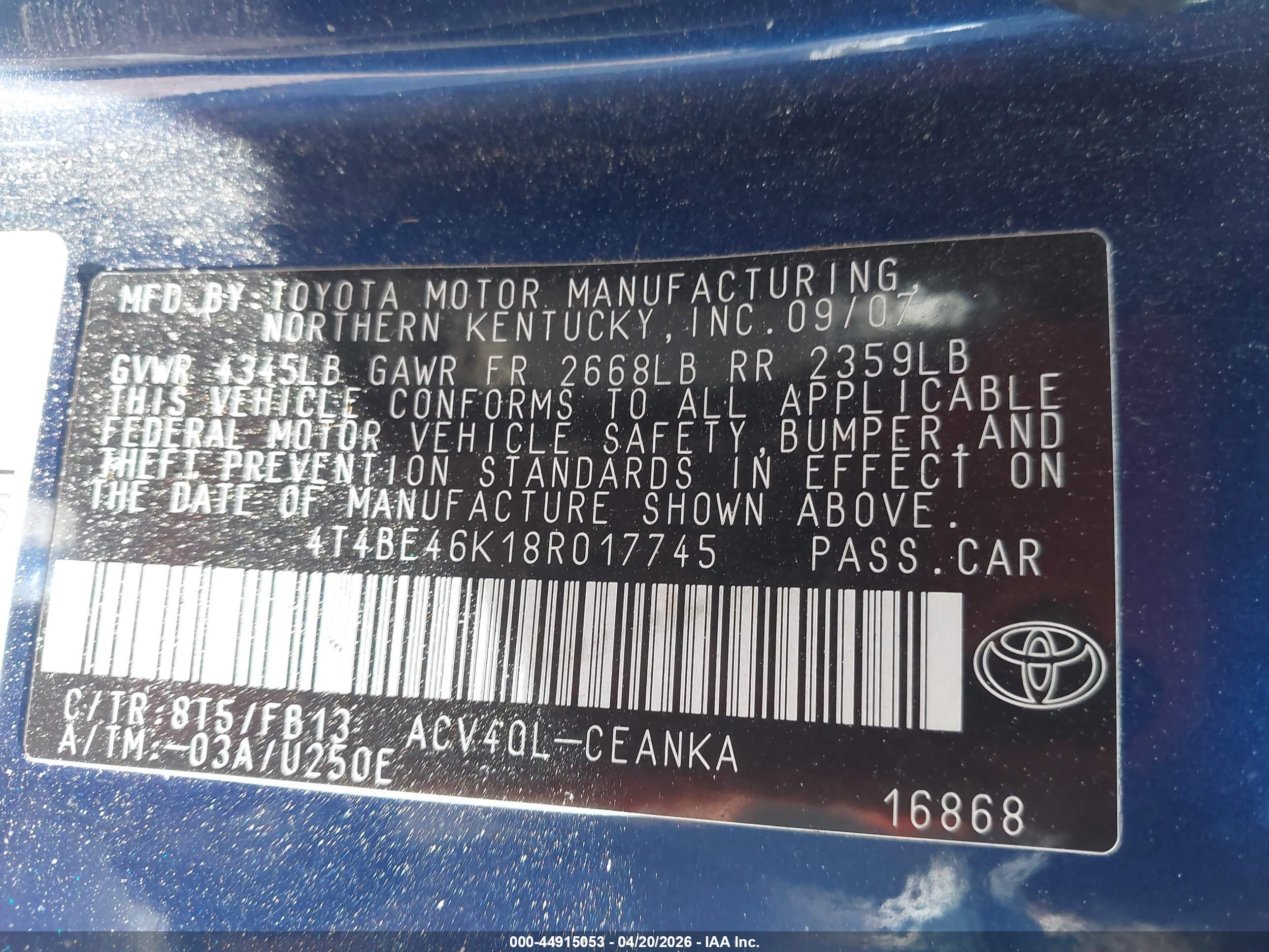 TOYOTA CAMRY image 9