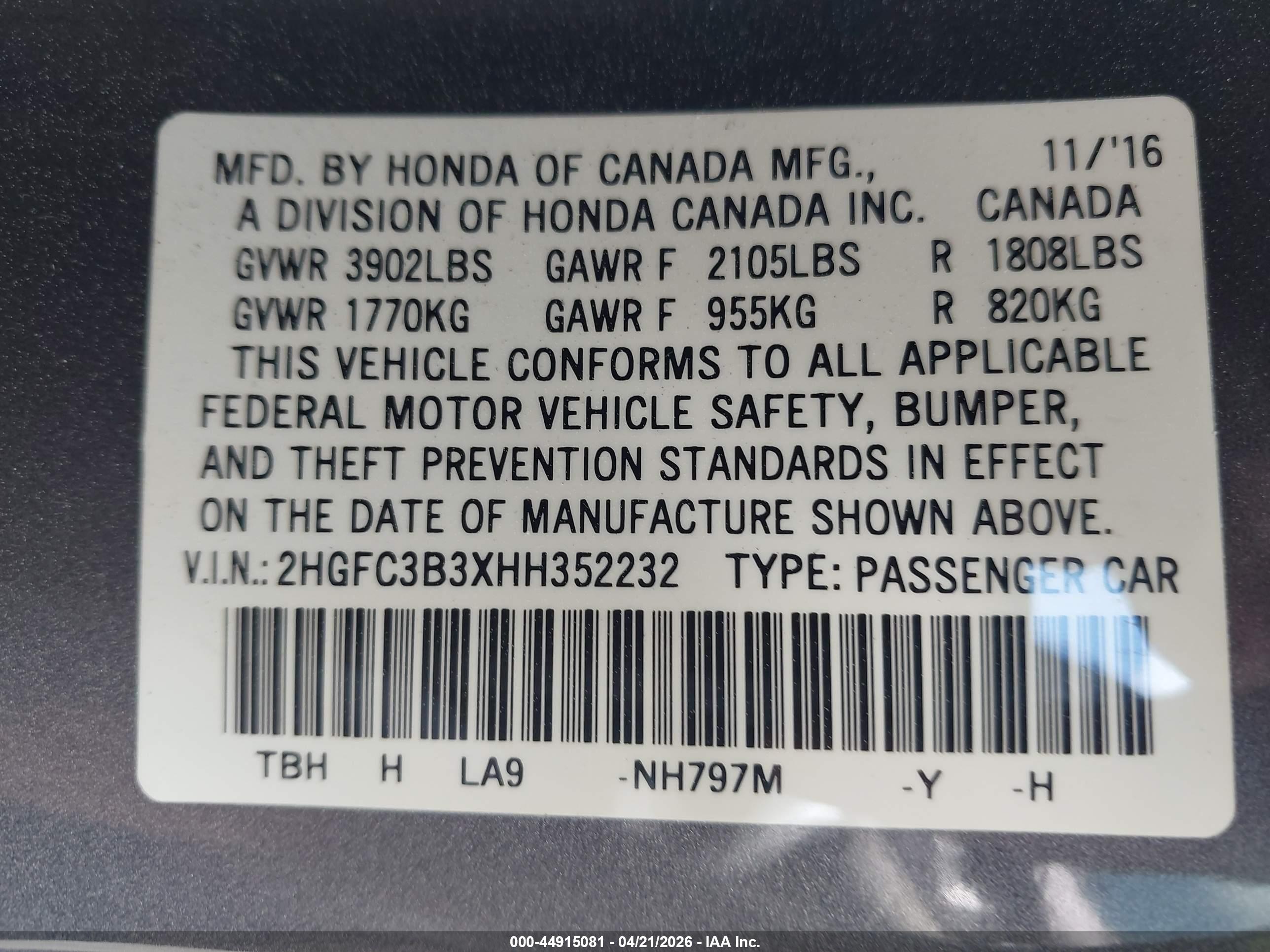 HONDA CIVIC image 9